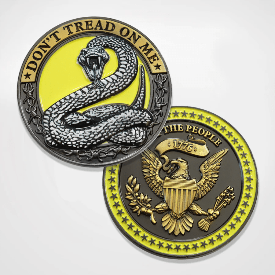Don’t Tread on Me – Founders Resolve Antique Challenge Coin (1776 Edition) - PatriotDepot.com