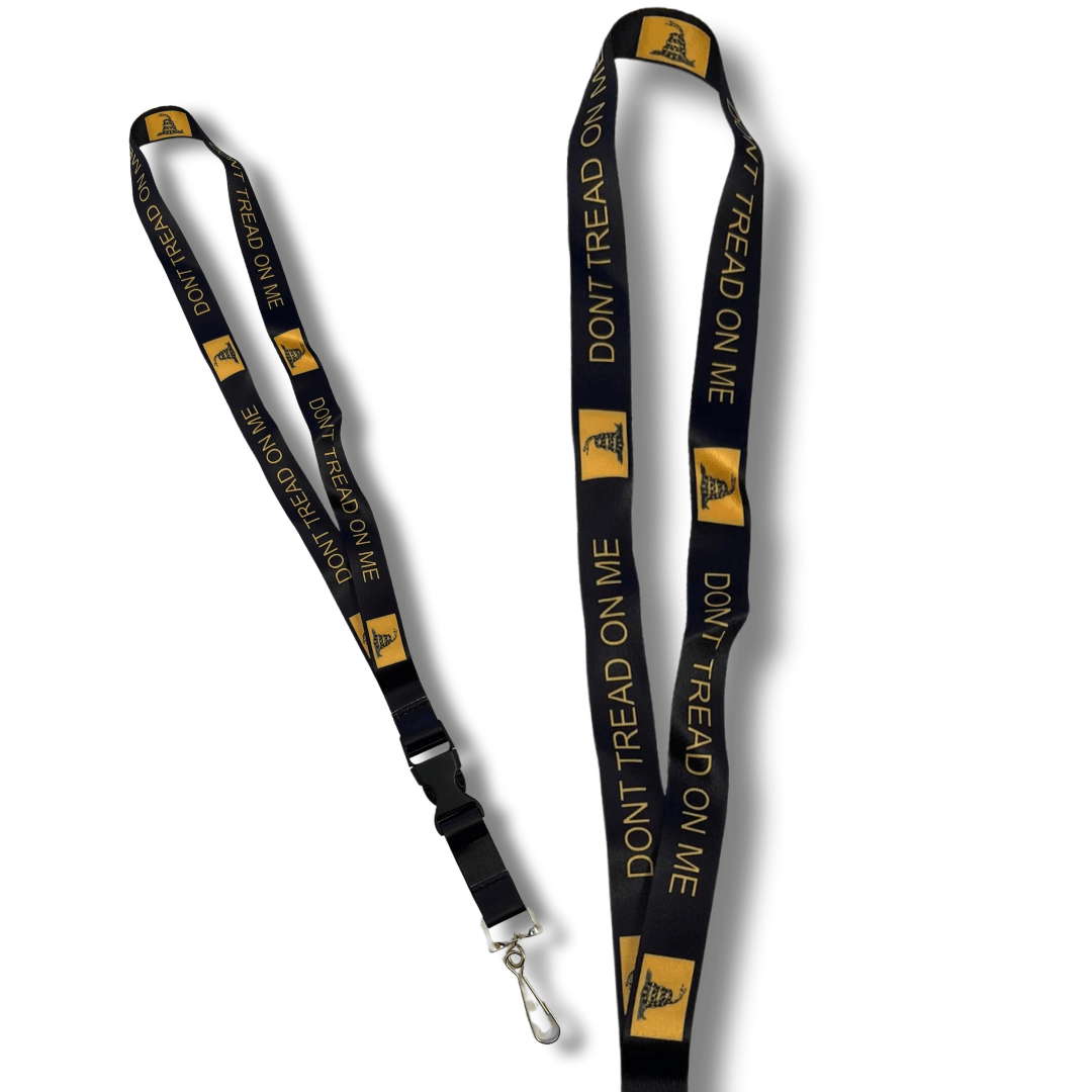Don't Tread on Me Lanyard (Black & Gold) - PatriotDepot.com