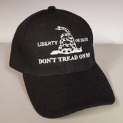 Don't Tread on Me Liberty or Death Custom Embroidered Hat - PatriotDepot.com