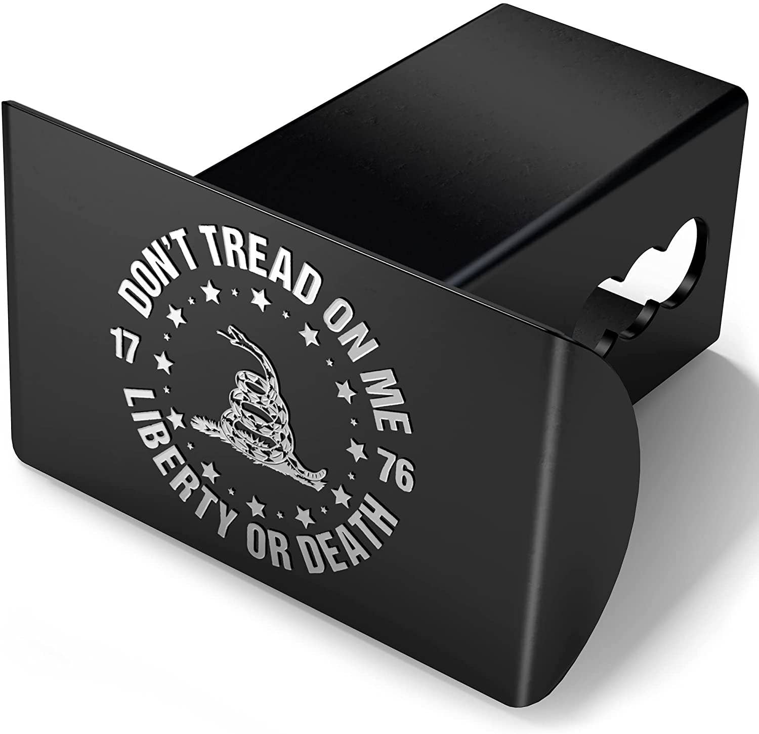 Don't Tread On Me Metal Trailer Hitch Cover - PatriotDepot.com