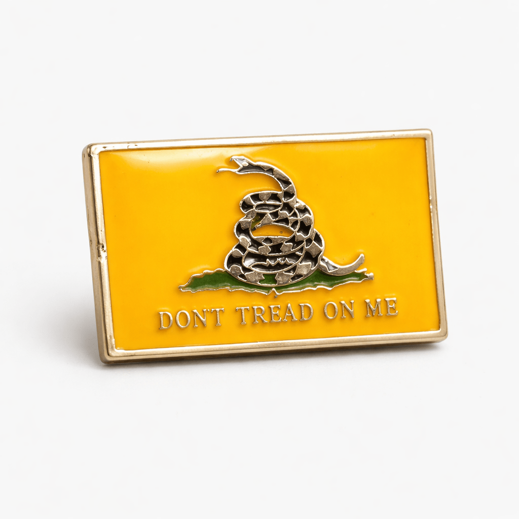 Don't Tread on Me Traditional Gadsden Lapel Pin (Rectangle) - PatriotDepot.com