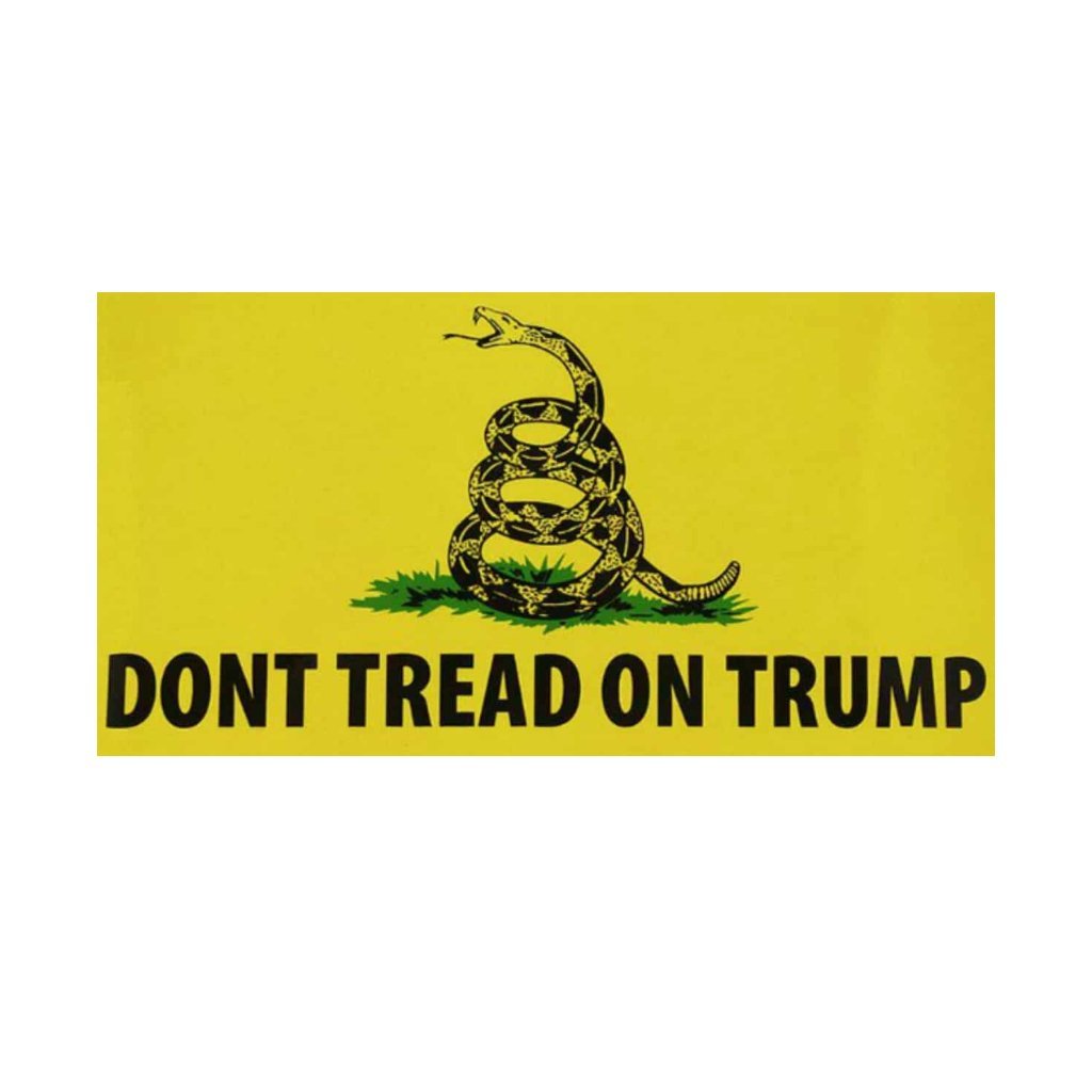 Don't Tread on Trump Gadsden Bumper Sticker - PatriotDepot.com
