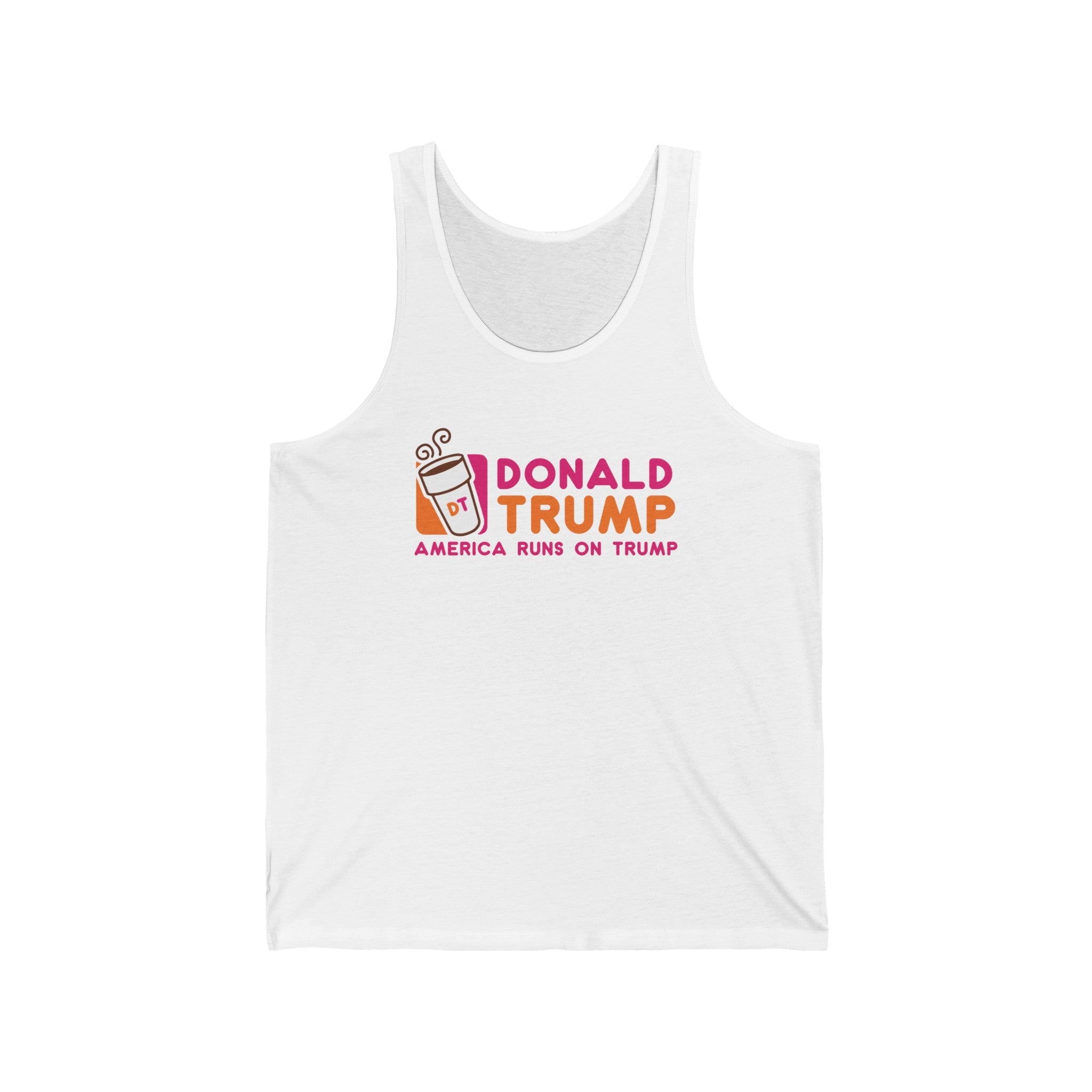 DT America Runs on Trump Jersey Tank Top - PatriotDepot.com