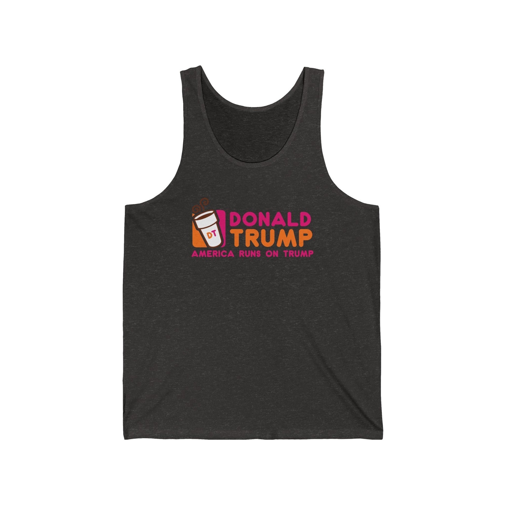 DT America Runs on Trump Jersey Tank Top - PatriotDepot.com