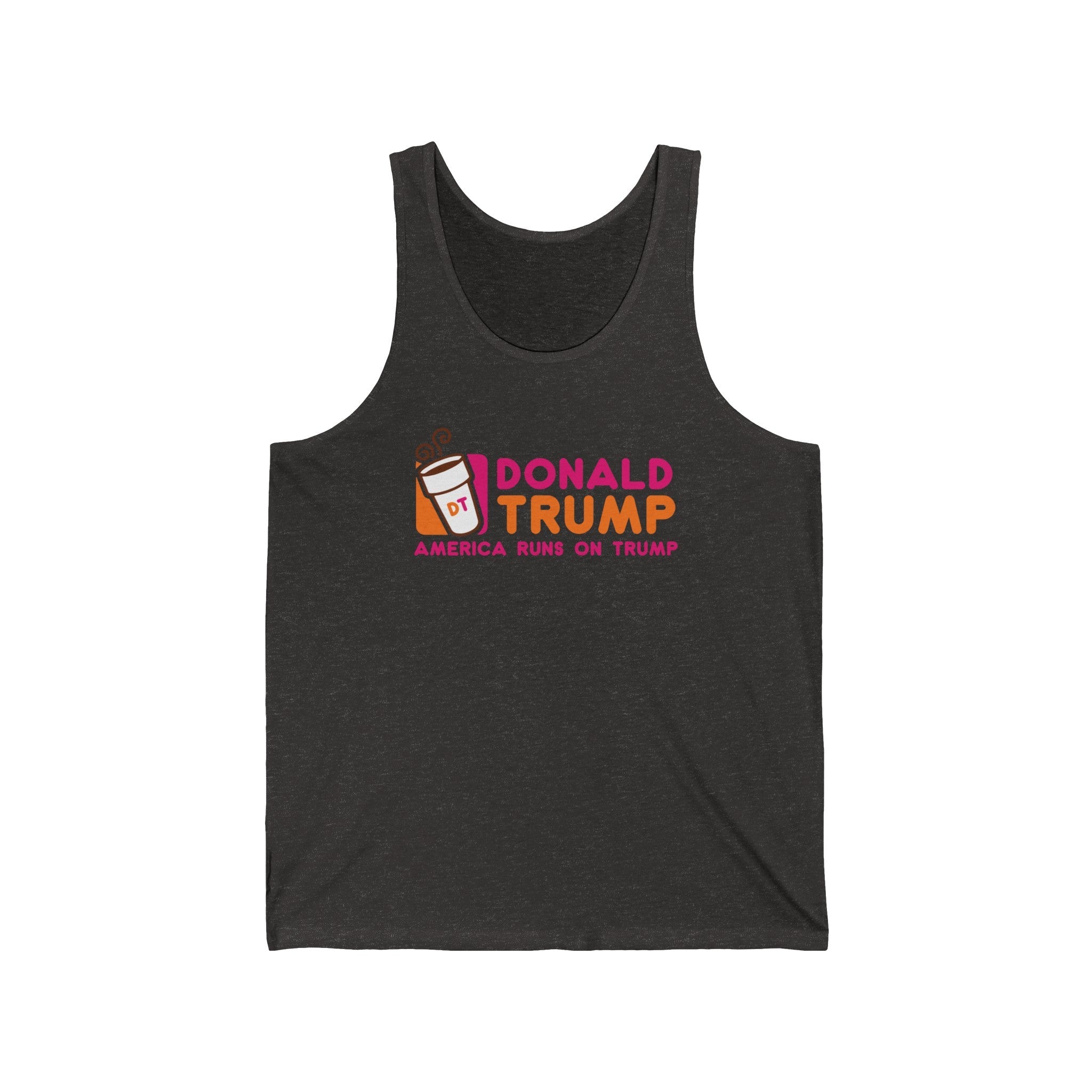 DT America Runs on Trump Jersey Tank Top - PatriotDepot.com