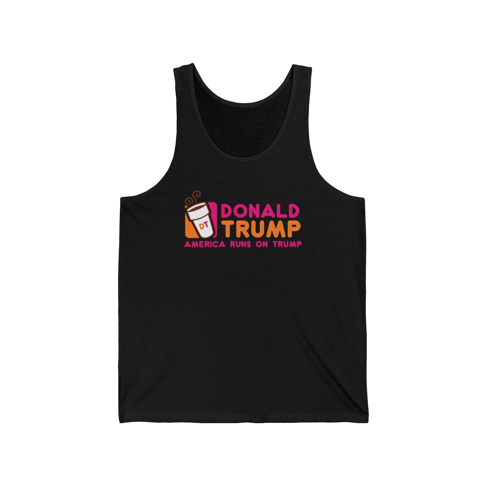 DT America Runs on Trump Jersey Tank Top - PatriotDepot.com