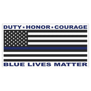 Duty Honor Courage Blue Lives Matter Bumper Sticker - PatriotDepot.com