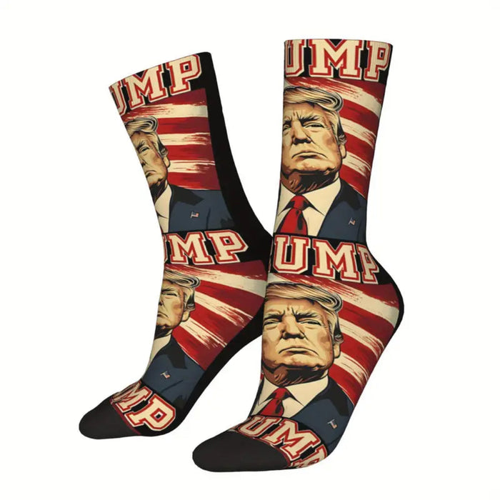 Trump American Flag Knit Socks