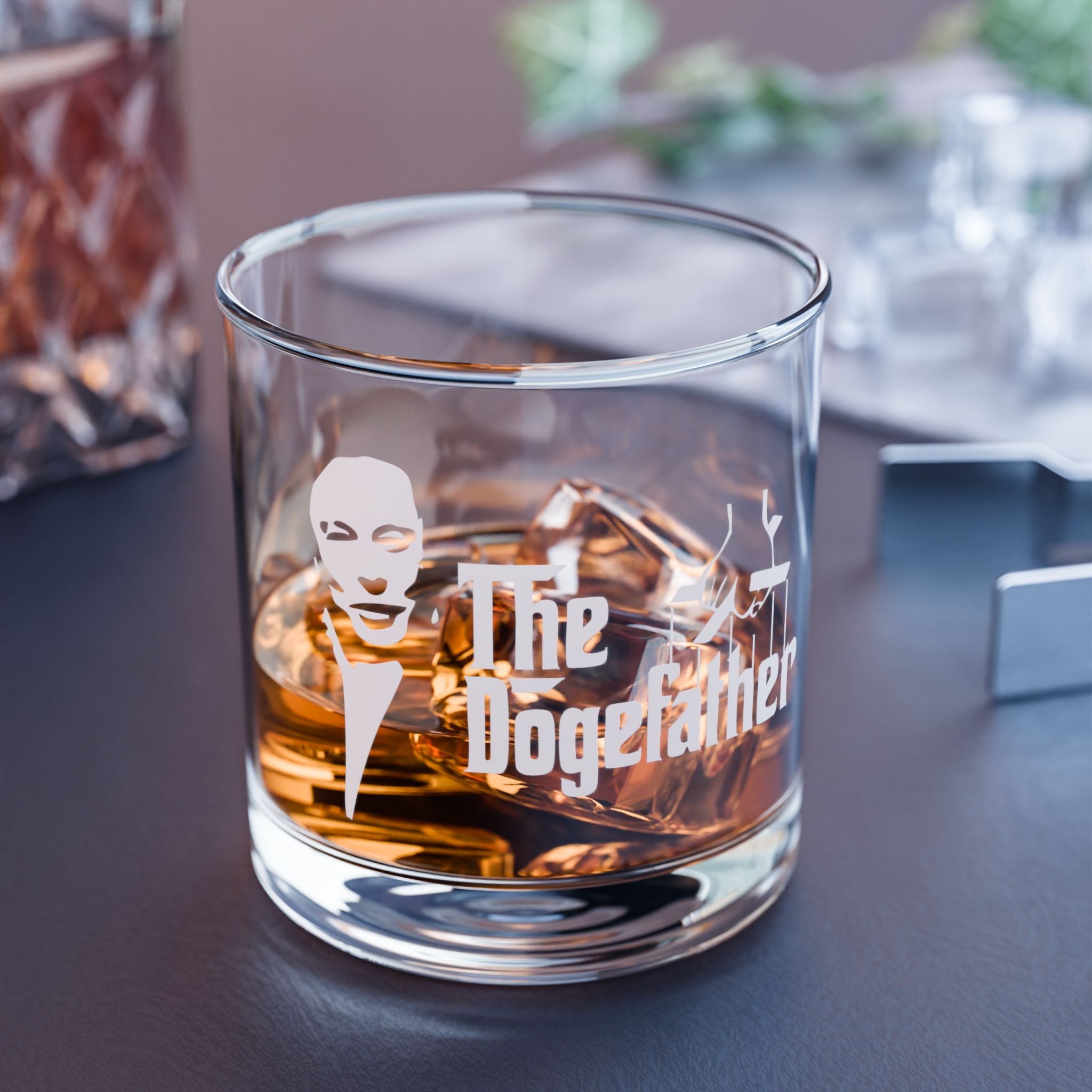 Elon "The DogeFather" Rocks Glass - PatriotDepot.com