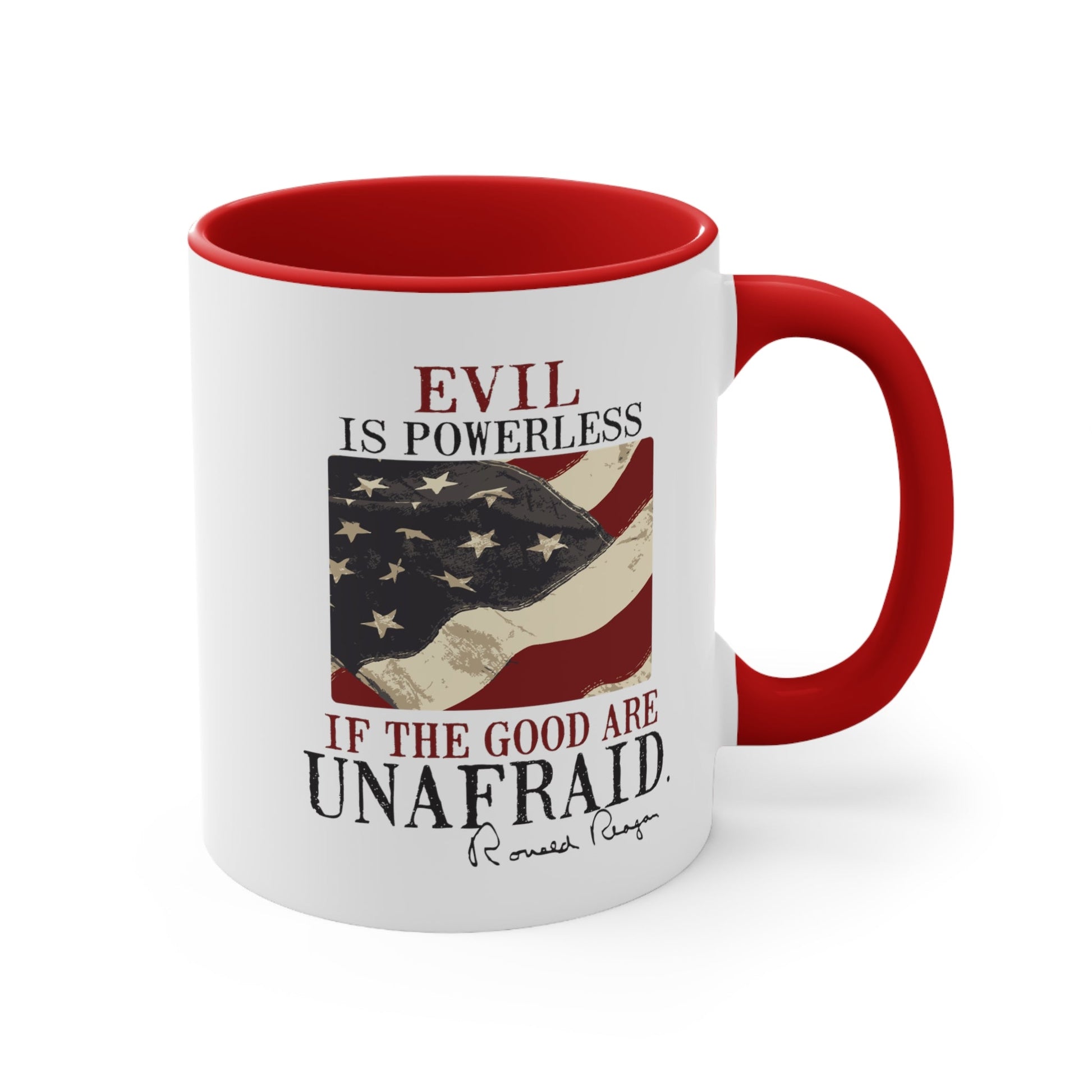 Evil Is Powerless Mug ( 2 sizes, 2 colors) - PatriotDepot.com