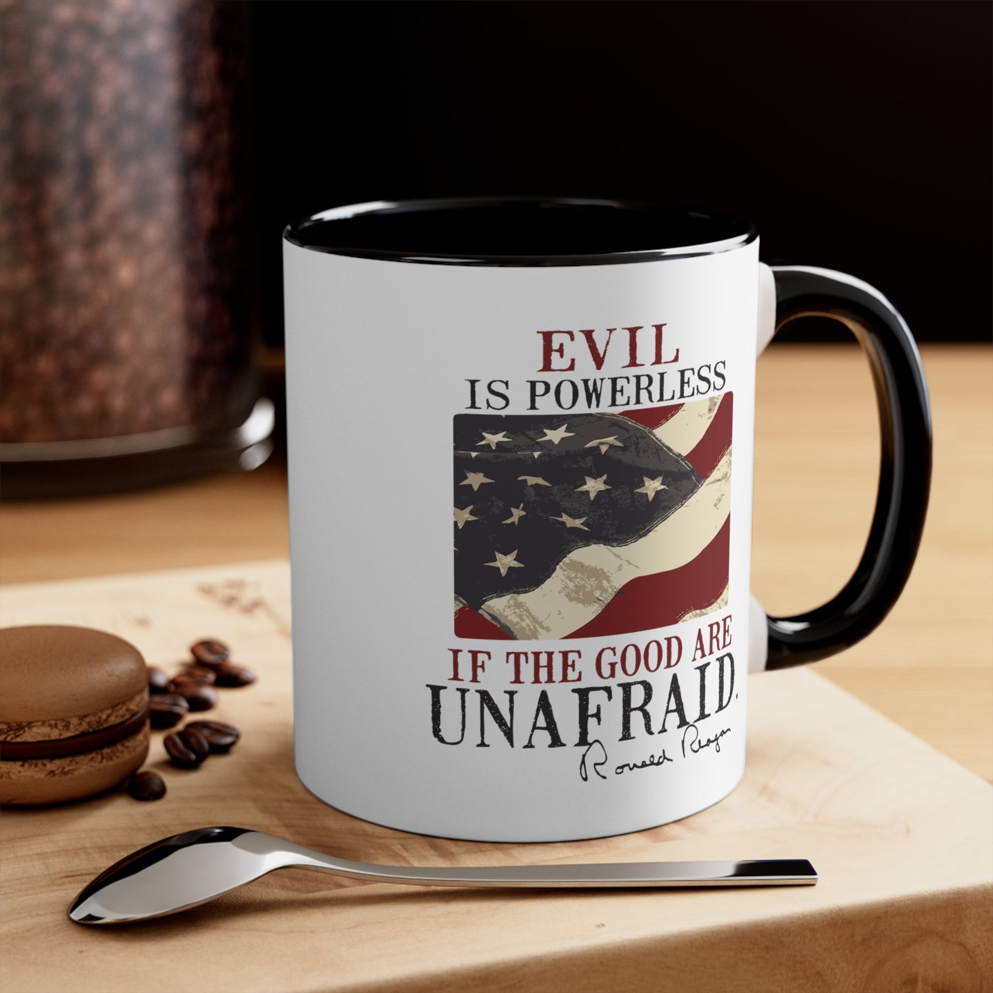 Evil Is Powerless Mug ( 2 sizes, 2 colors) - PatriotDepot.com