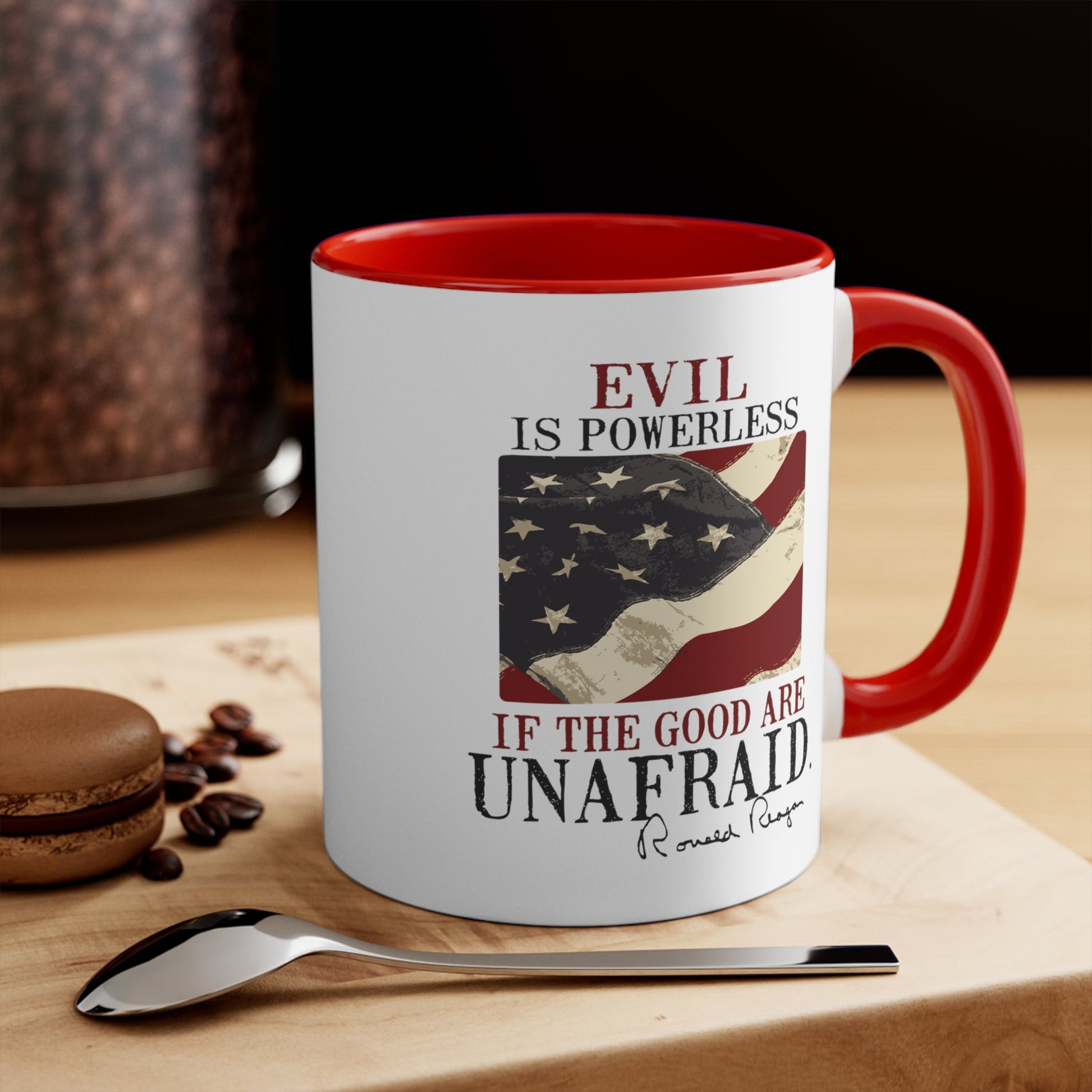 Evil Is Powerless Mug ( 2 sizes, 2 colors) - PatriotDepot.com