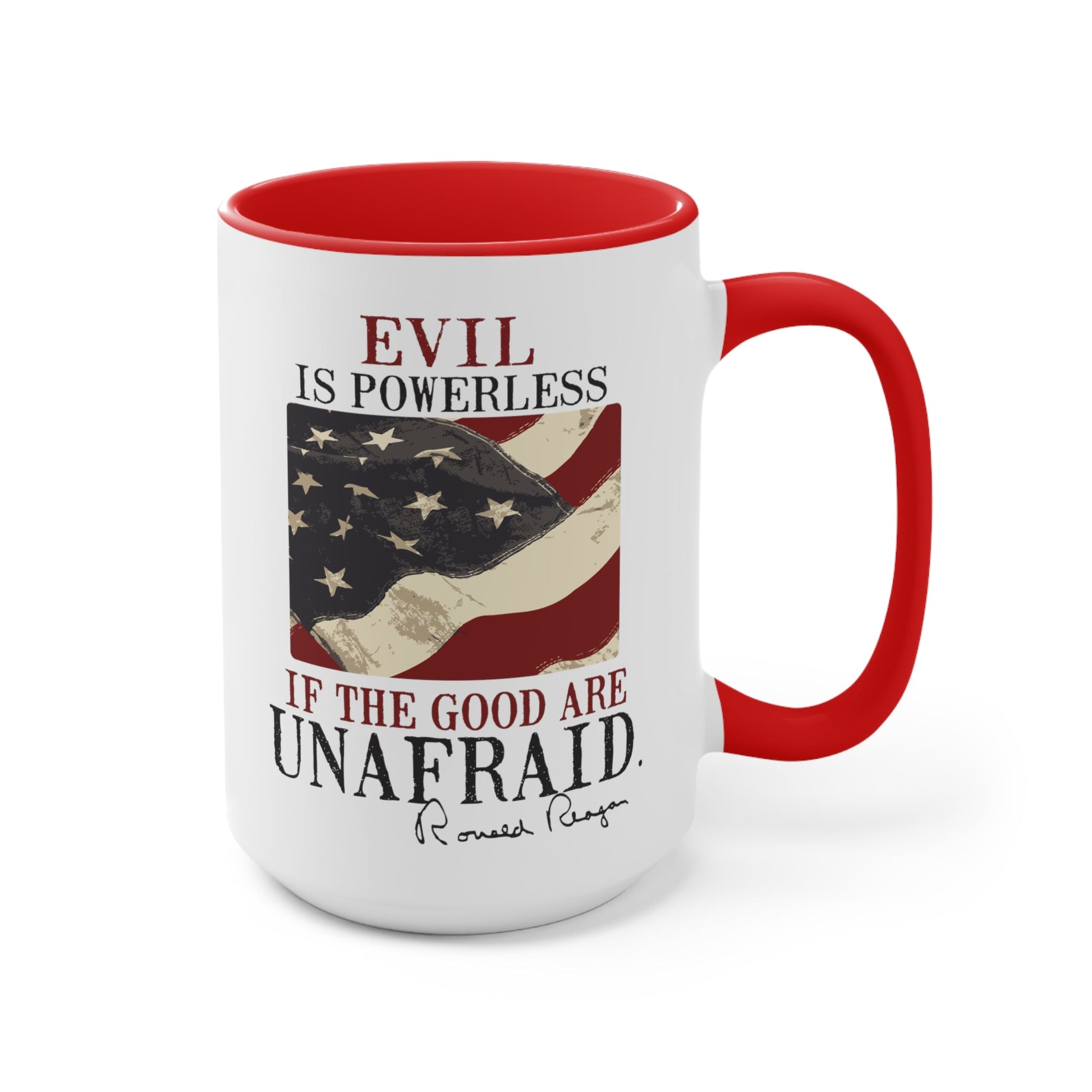Evil Is Powerless Mug ( 2 sizes, 2 colors) - PatriotDepot.com