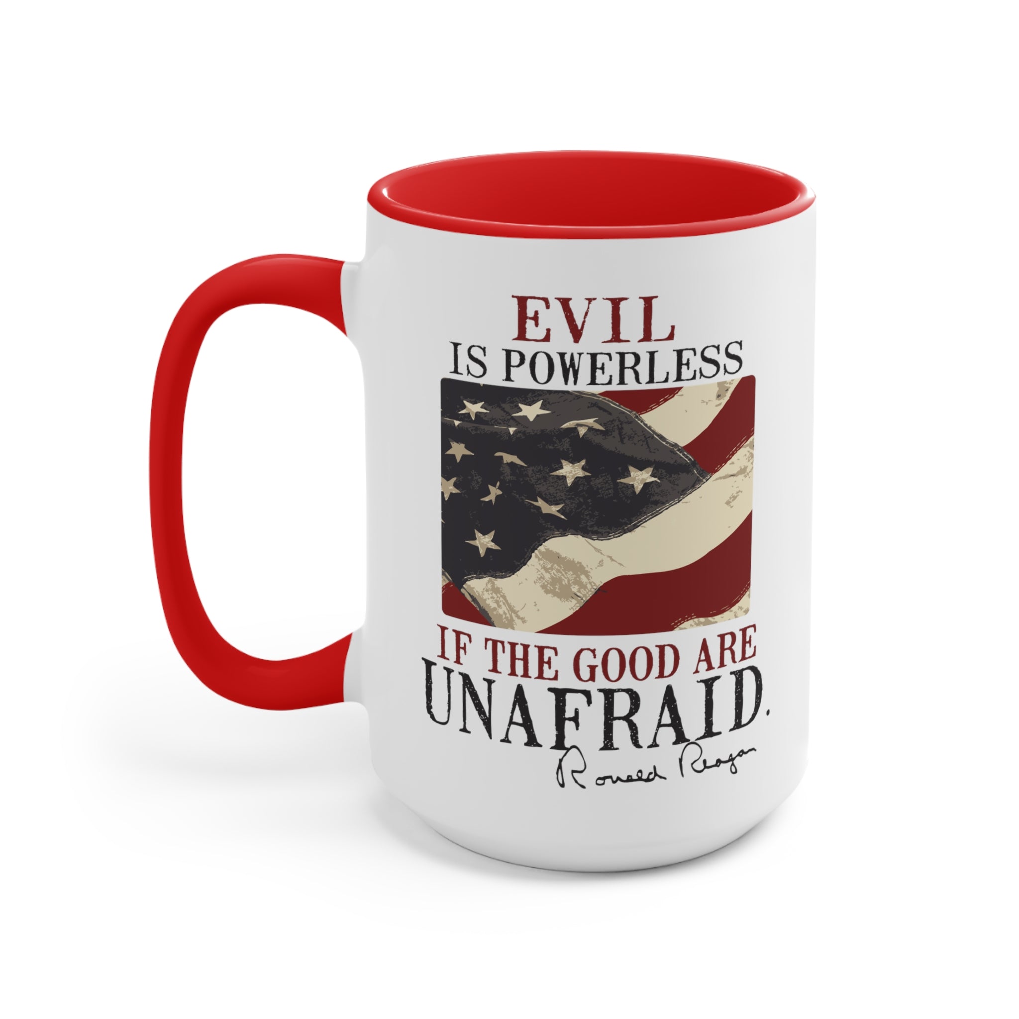 Evil Is Powerless Mug ( 2 sizes, 2 colors) - PatriotDepot.com