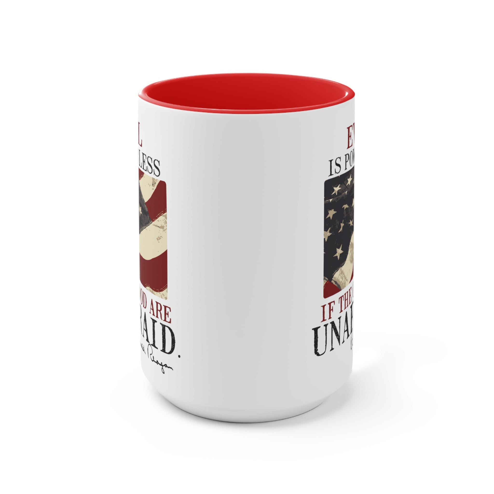 Evil Is Powerless Mug ( 2 sizes, 2 colors) - PatriotDepot.com