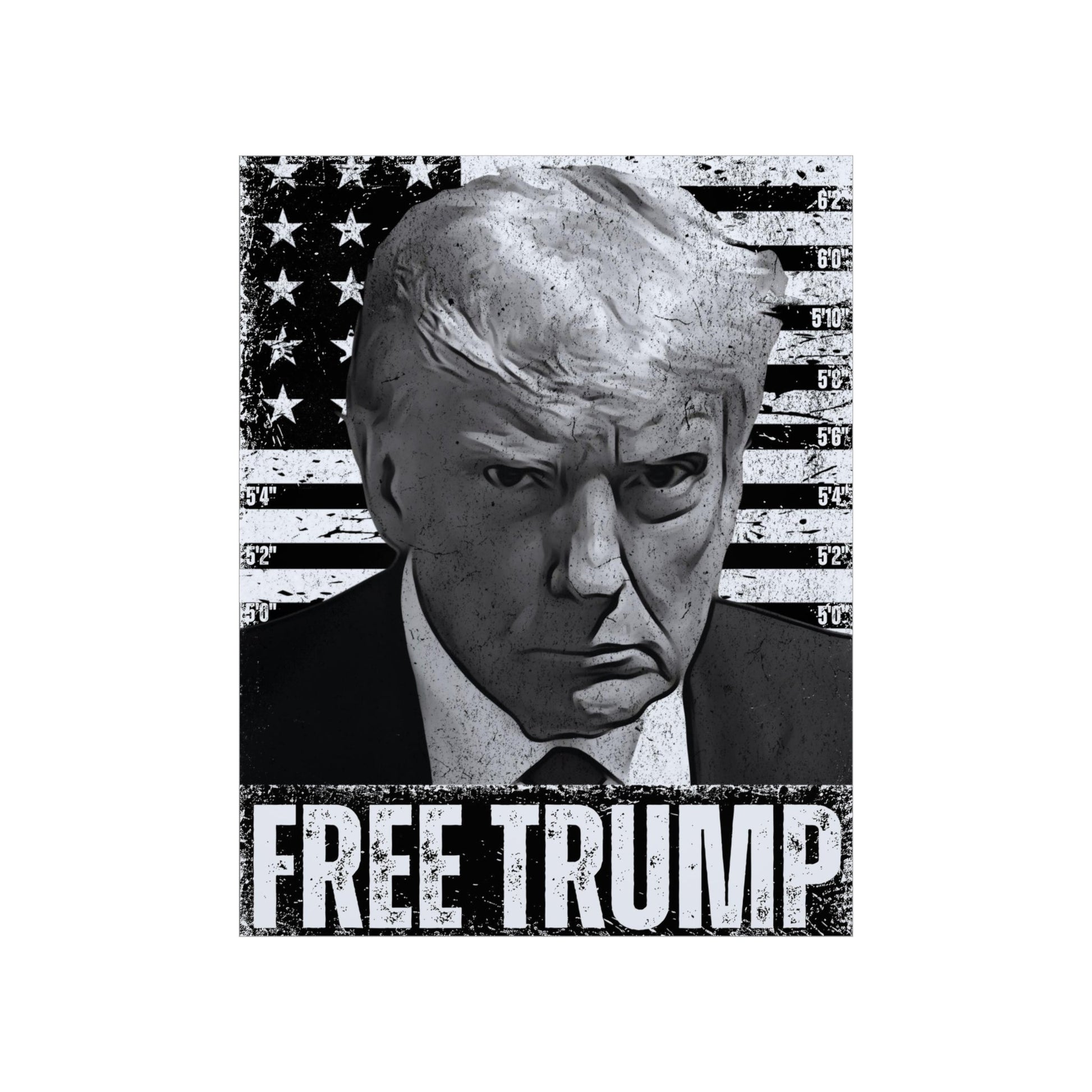Exclusive "Free Trump" MAGA Premium Vertical Matte Poster (2 Sizes) - PatriotDepot.com