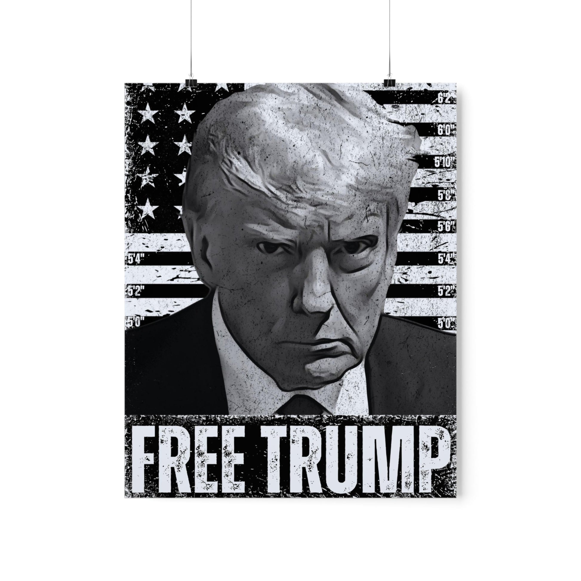 Exclusive "Free Trump" MAGA Premium Vertical Matte Poster (2 Sizes) - PatriotDepot.com