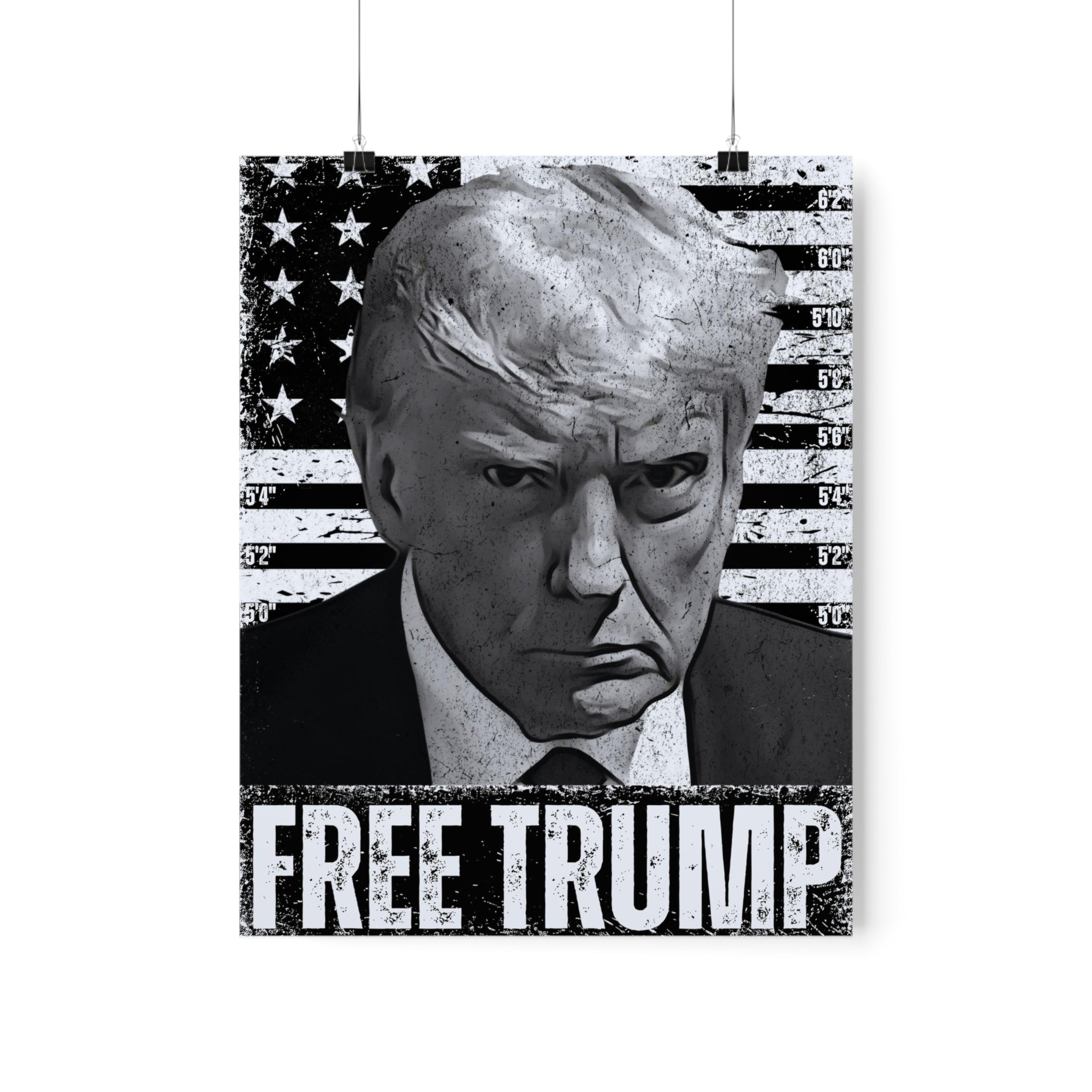 Exclusive "Free Trump" MAGA Premium Vertical Matte Poster (2 Sizes) - PatriotDepot.com