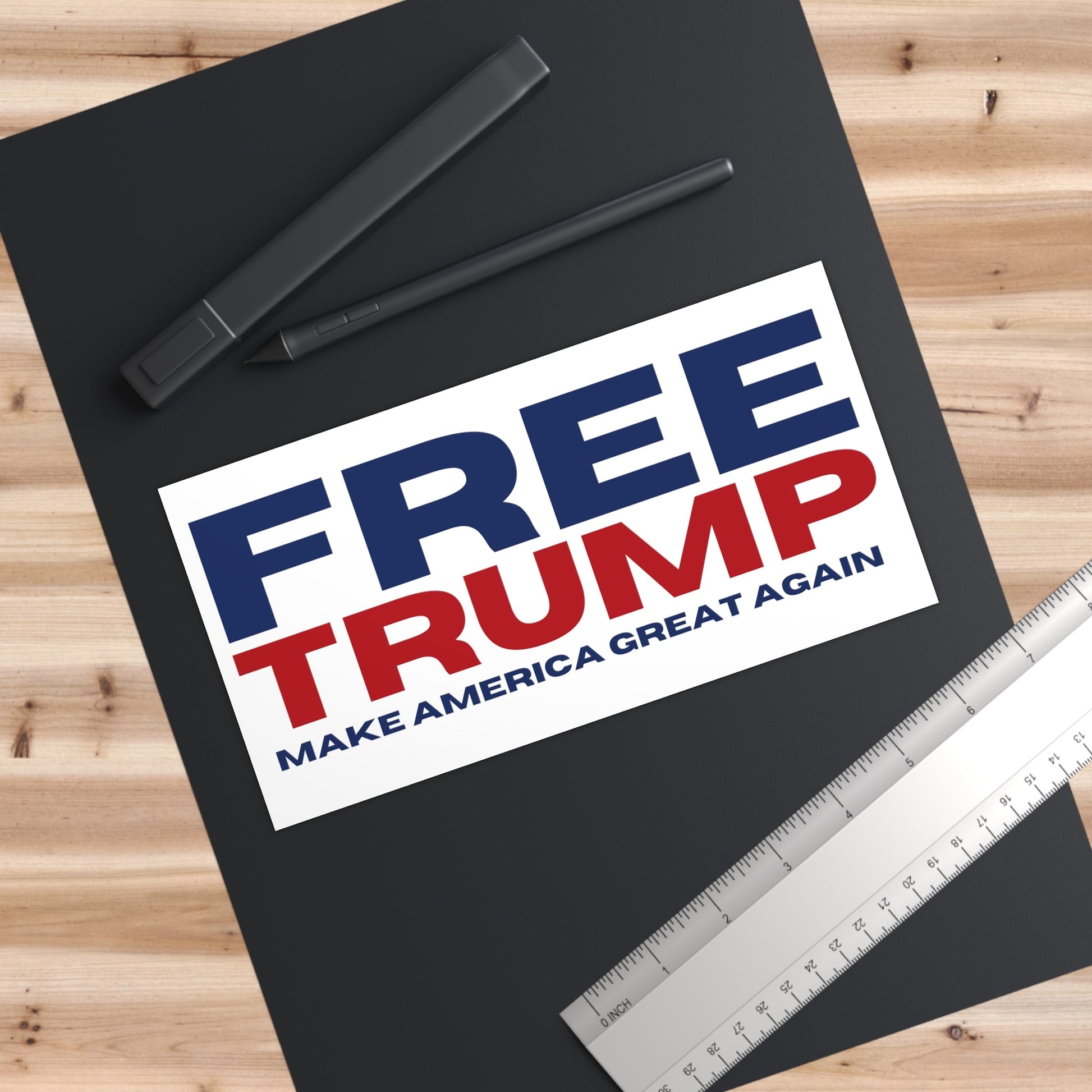Exclusive "Free Trump" Make America Great Again Bumper Sticker - PatriotDepot.com