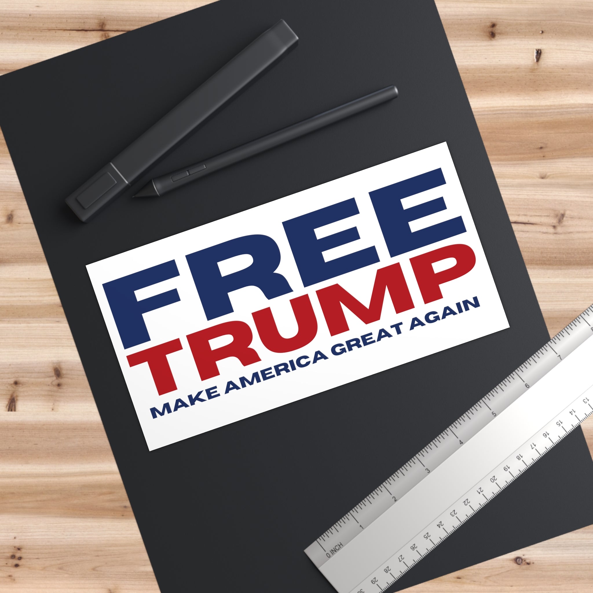 Exclusive "Free Trump" Make America Great Again Bumper Sticker - PatriotDepot.com