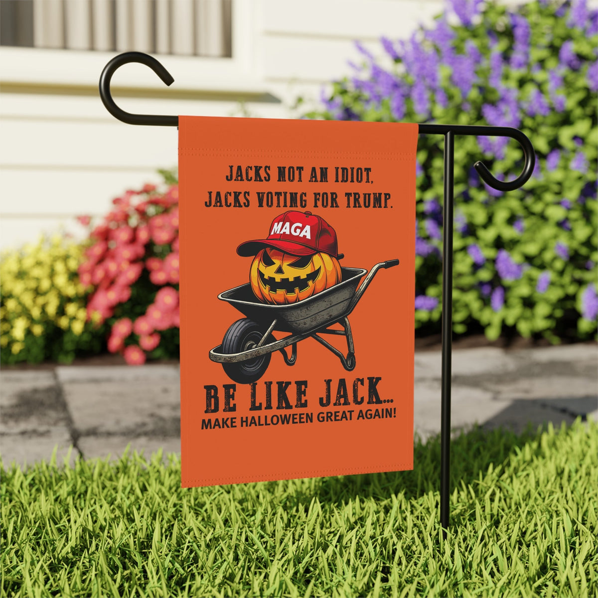 Exclusive: Jacks Not an Idiot. Jacks Voting for Trump Flag (Garden & Banner Sizes) - PatriotDepot.com