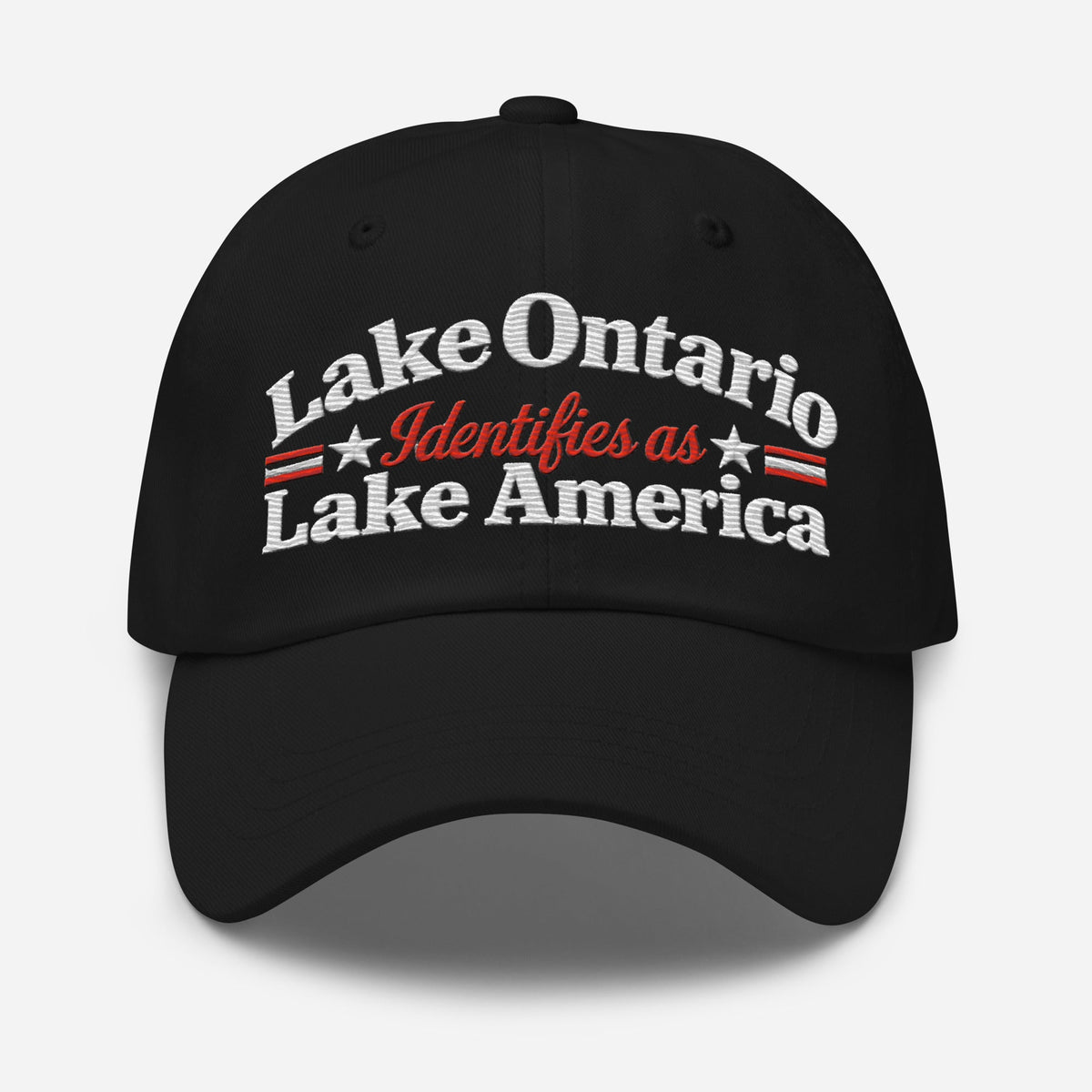 Exclusive Lake Ontario "Identifies as Lake America" Embroidered Hat - PatriotDepot.com