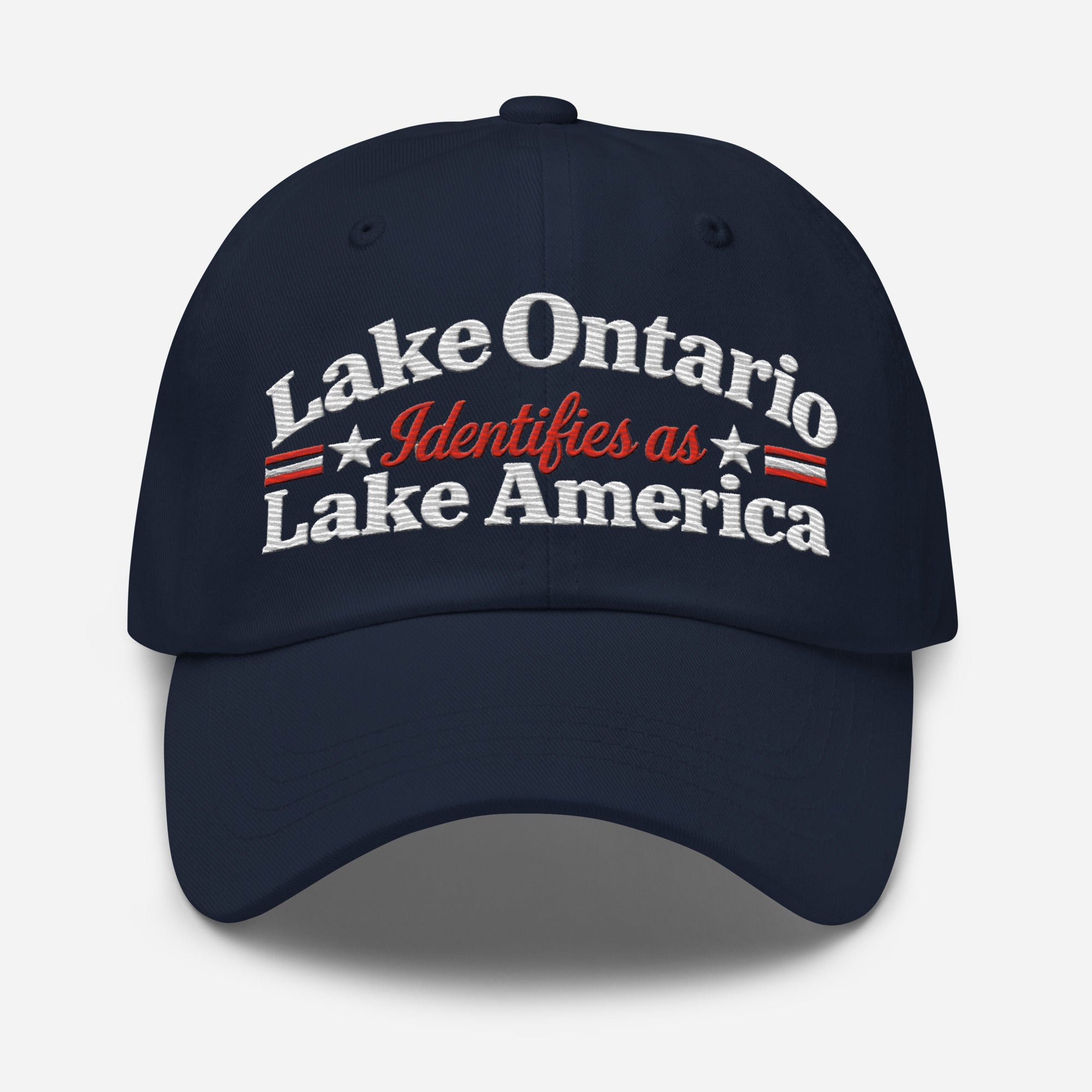 Exclusive Lake Ontario "Identifies as Lake America" Embroidered Hat - PatriotDepot.com