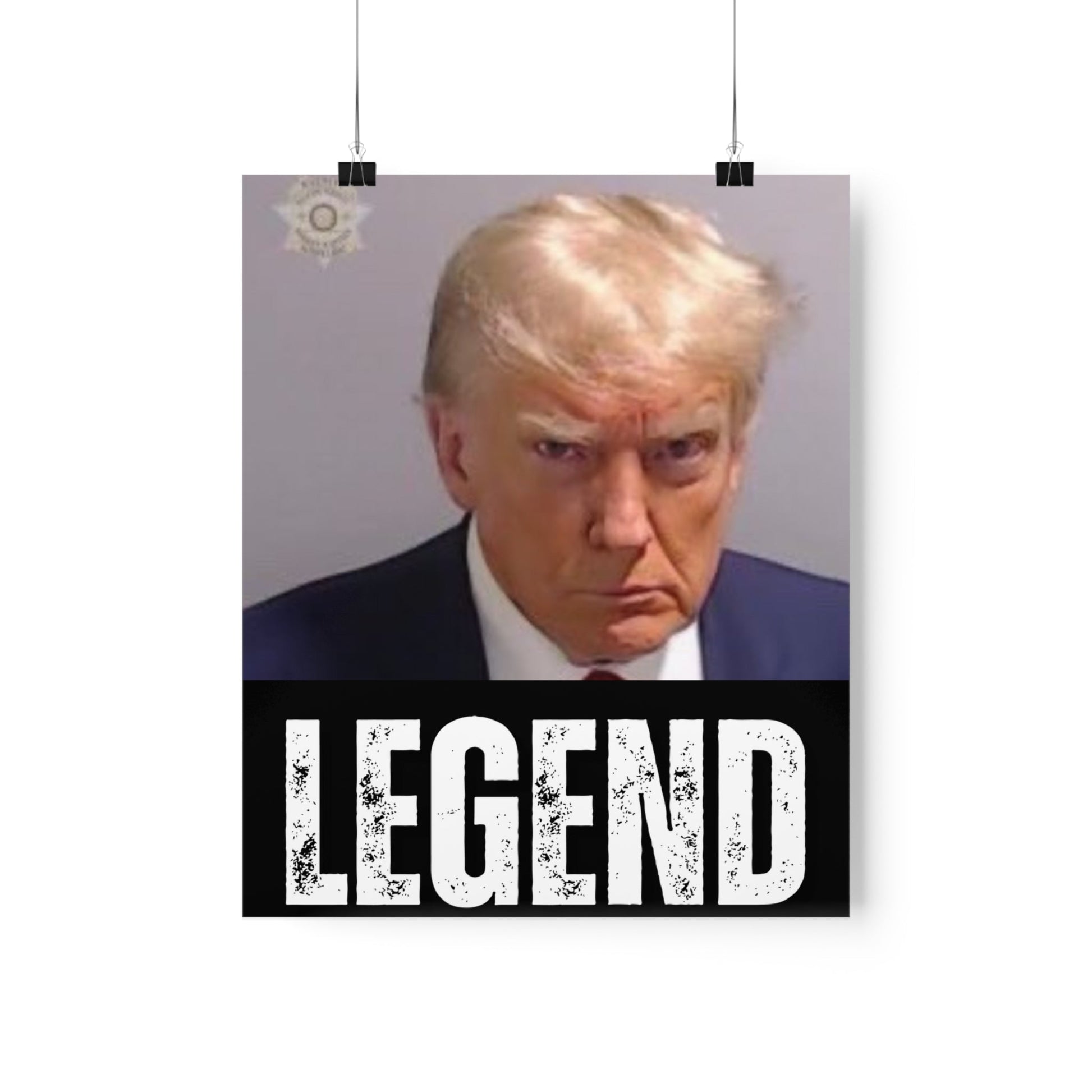 Exclusive "Legend" Trump Mugshot Premium Matte Poster (2 Sizes) - PatriotDepot.com