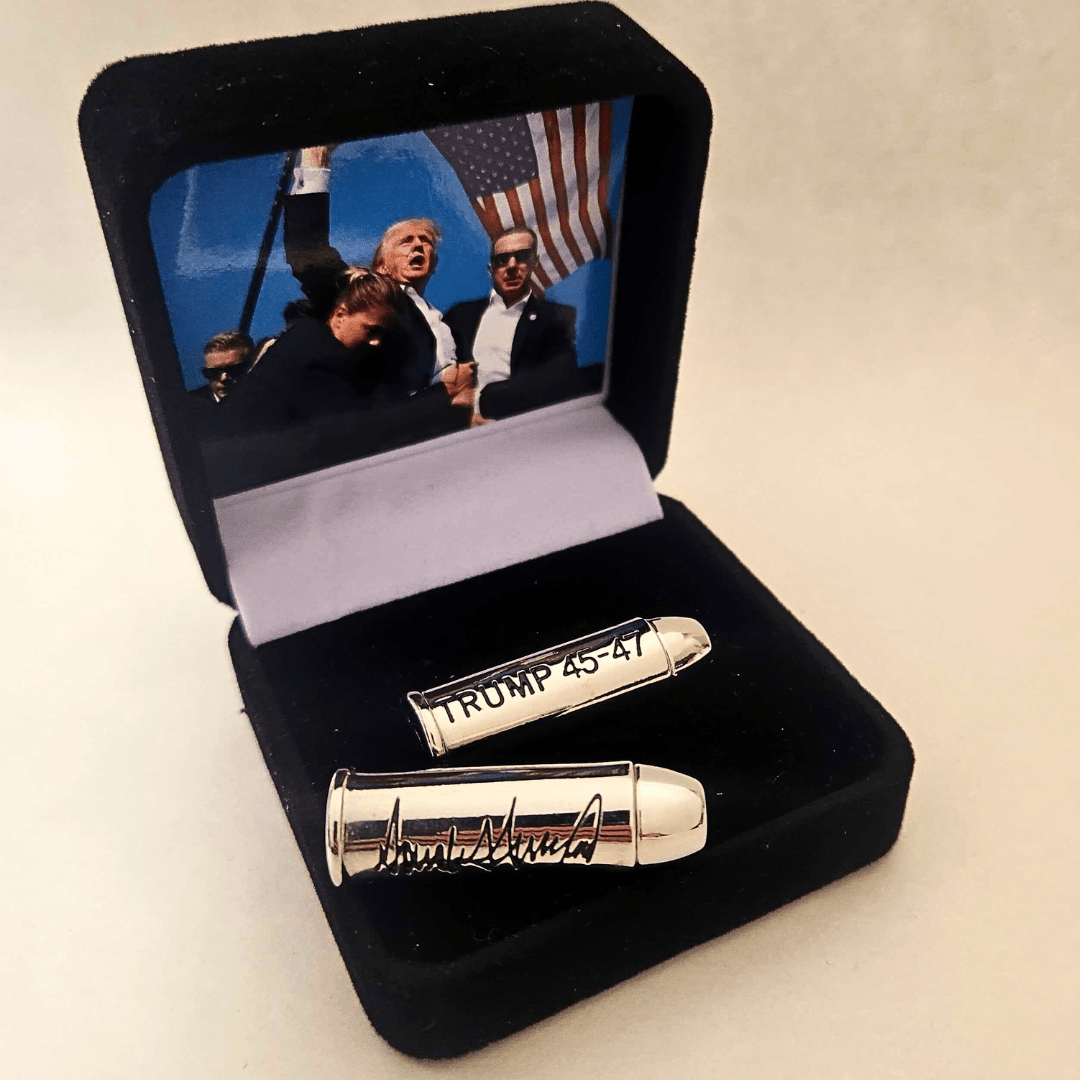 Exclusive: President Trump 45 - 47 Caliber Cartridge in Jewelry Case - PatriotDepot.com