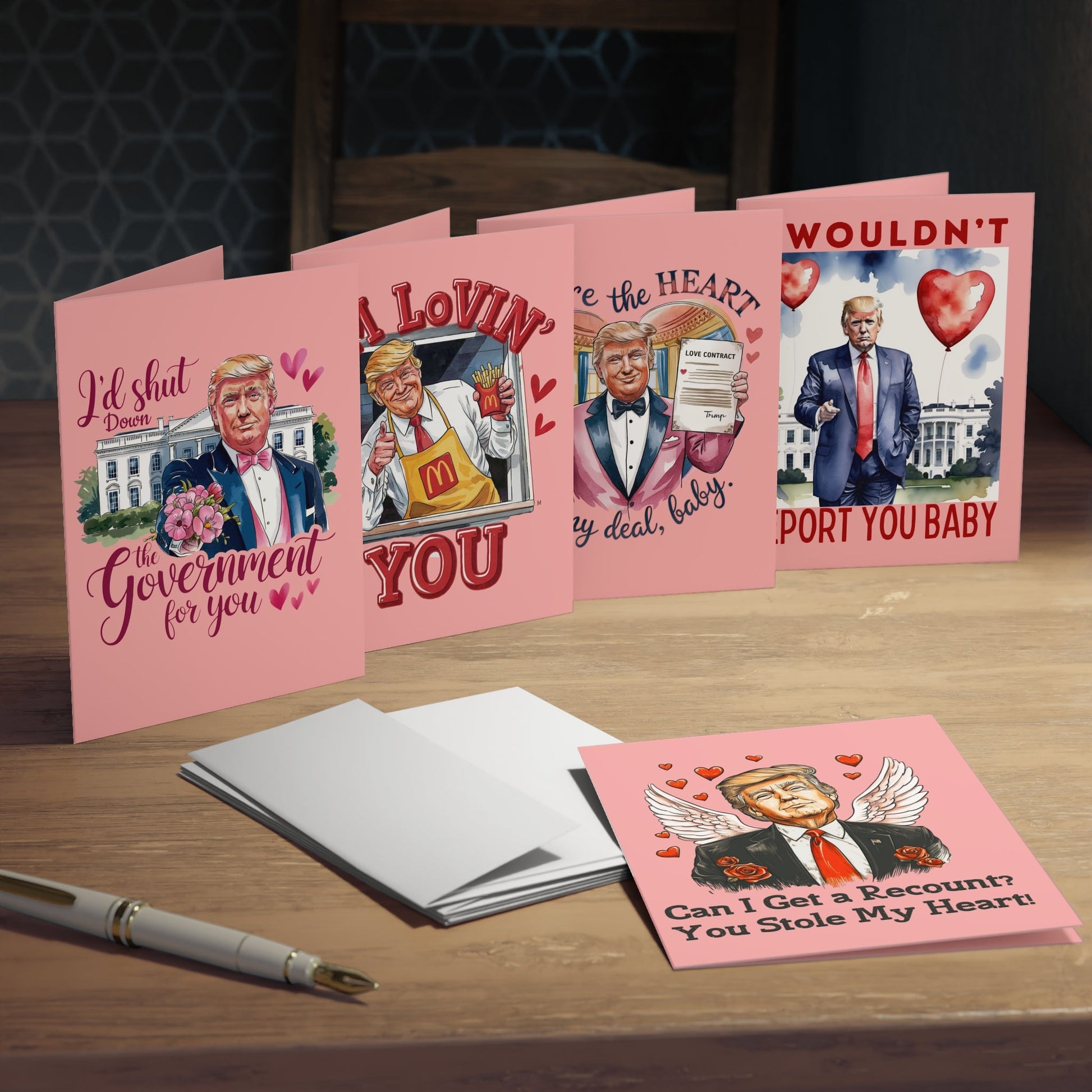Exclusive: Trump Valentines Greeting Card 5 - Pack (w/envelopes) - PatriotDepot.com
