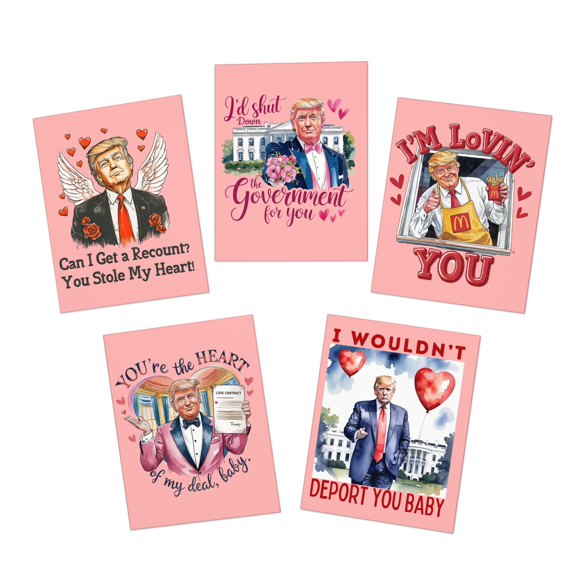Exclusive: Trump Valentines Greeting Card 5 - Pack (w/envelopes) - PatriotDepot.com