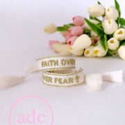 Faith Over Fear Woven Bracelet - PatriotDepot.com
