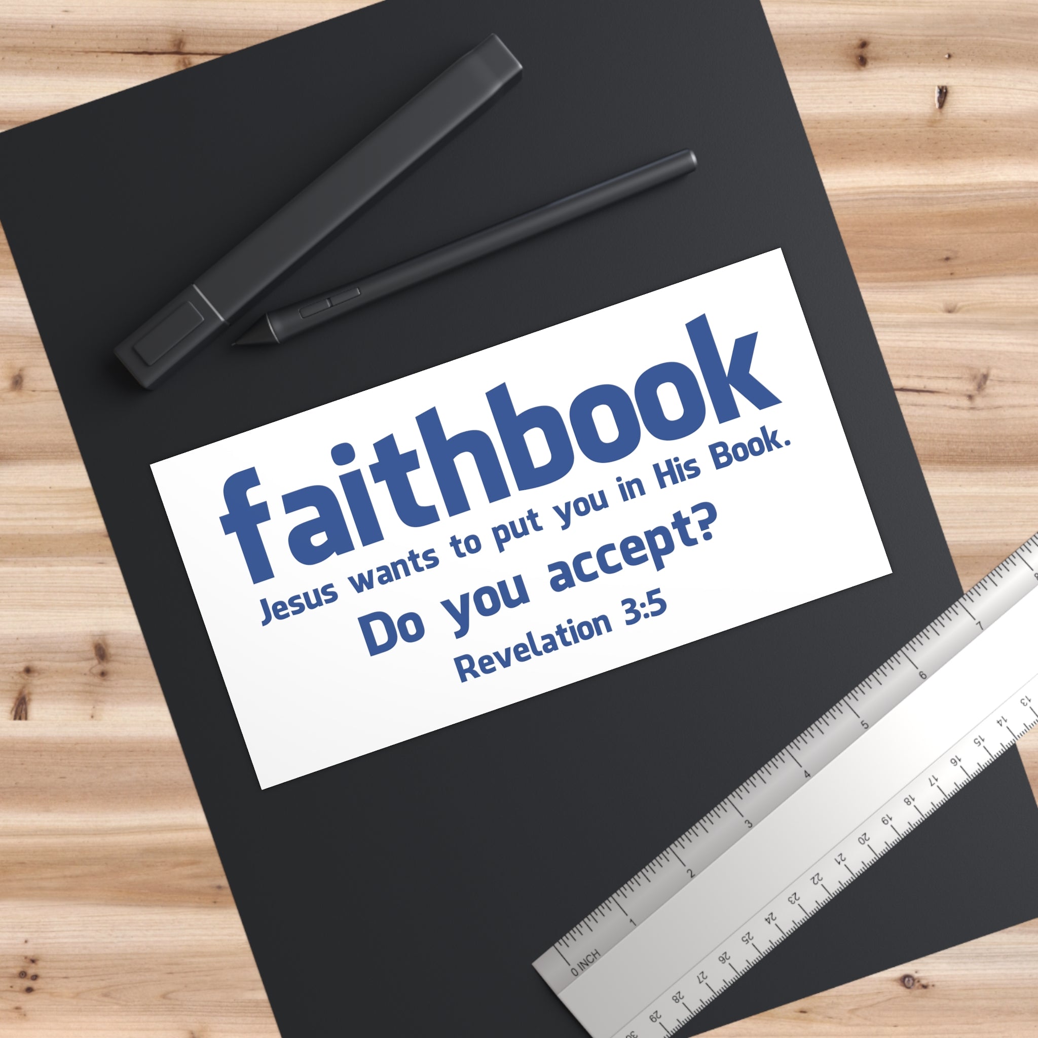 FaithBook Bumper Sticker - PatriotDepot.com
