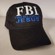 FBI Firm Believer in Jesus Embroidered Hat (Black) - PatriotDepot.com