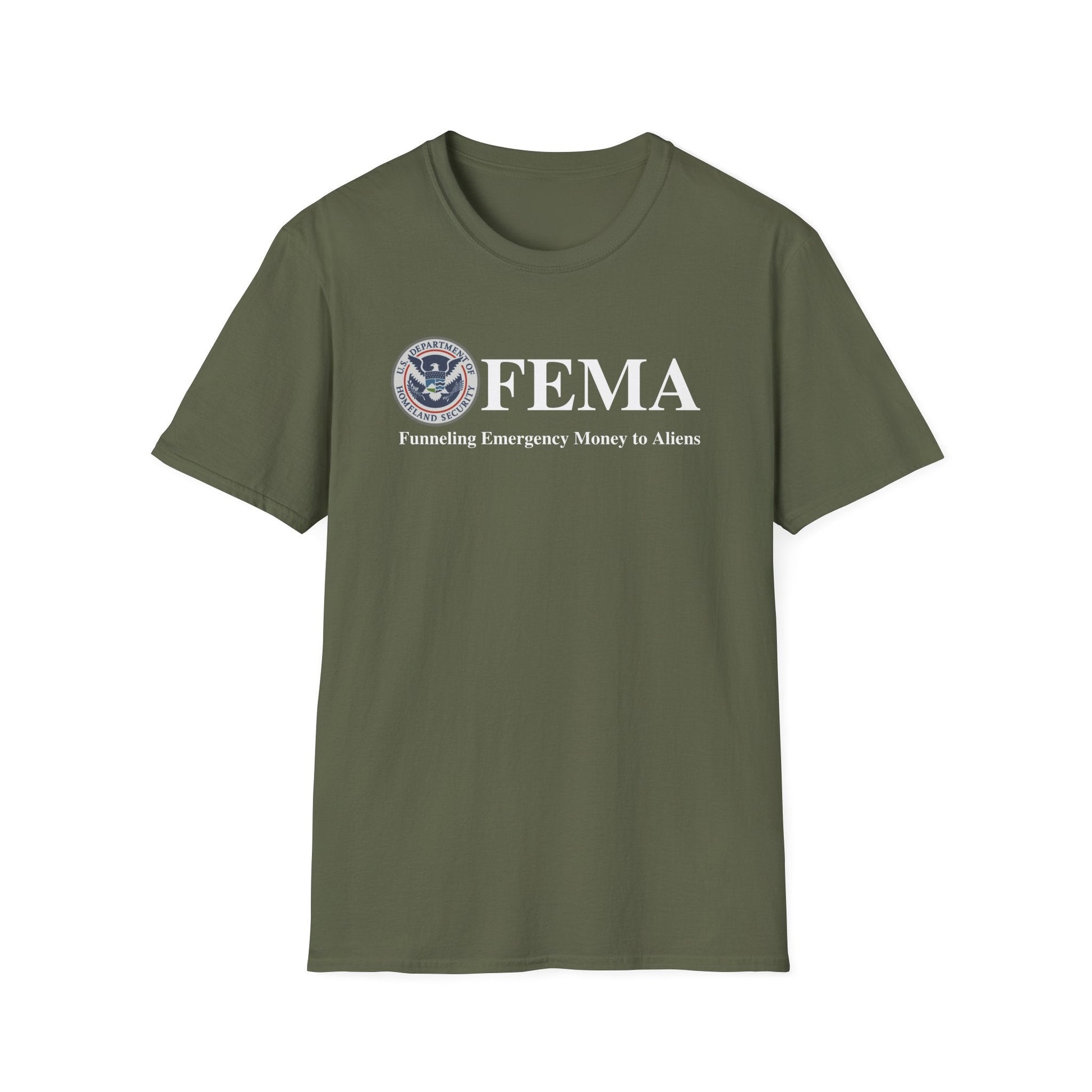F.E.M.A. Funneling Emergency Money to Aliens T-Shirt - PatriotDepot.com