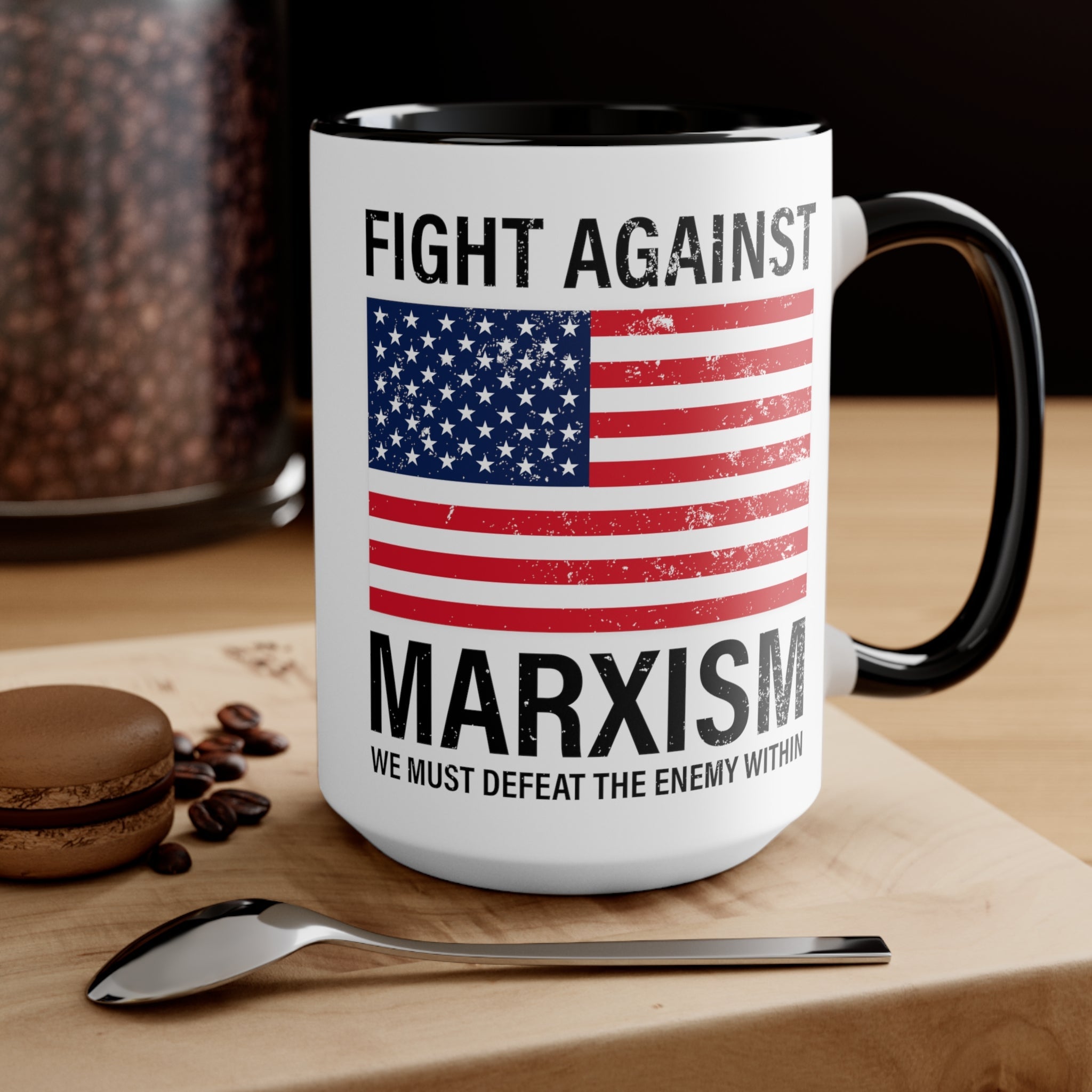 Fight Against Marxism Mug (3 colors, 2 sizes) - PatriotDepot.com