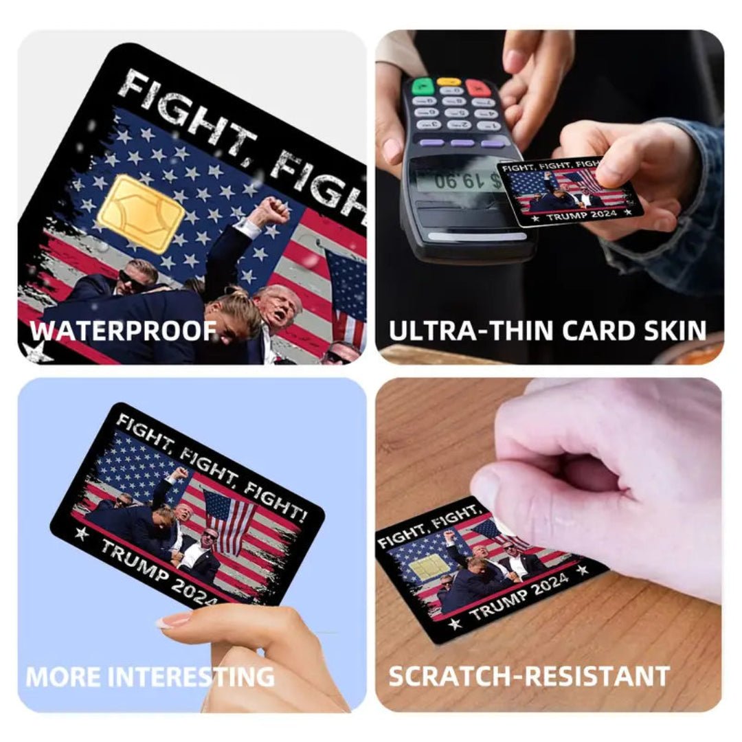 Fight! Fight! Fight! Debit/Credit Card Sticker (4 Pack) - PatriotDepot.com