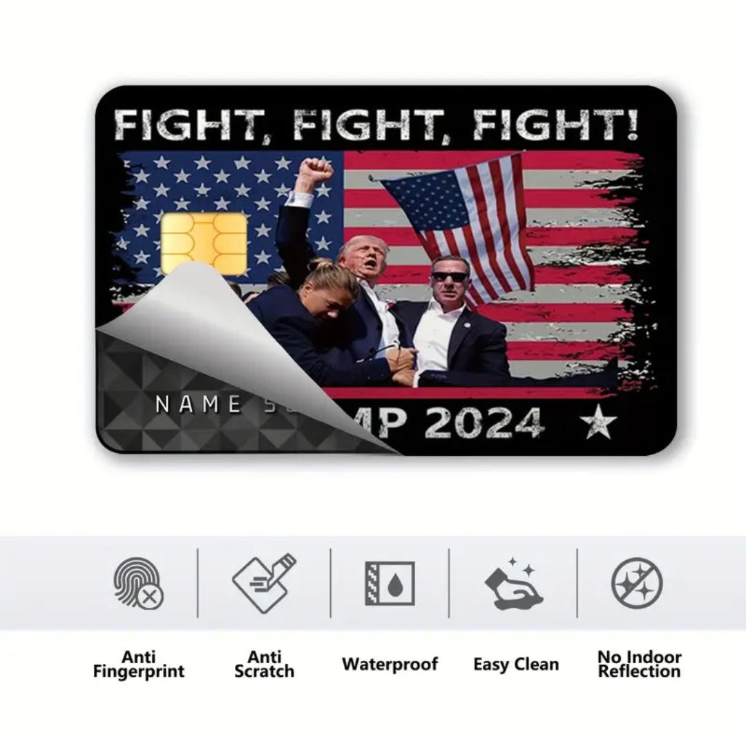 Fight! Fight! Fight! Debit/Credit Card Sticker (4 Pack) - PatriotDepot.com
