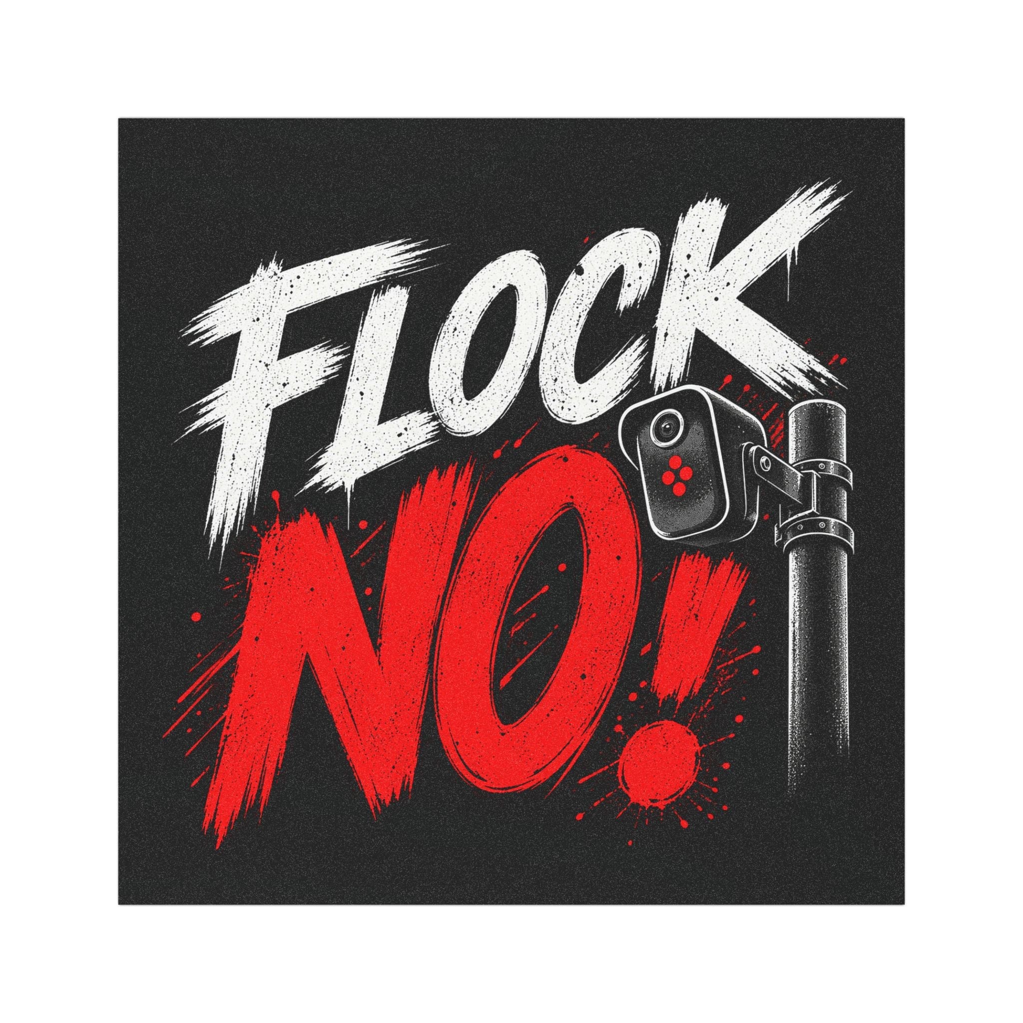 "FLOCK NO!" Anti-Surveillance Car Magnet | 5"x5" | Made in the USA - PatriotDepot.com