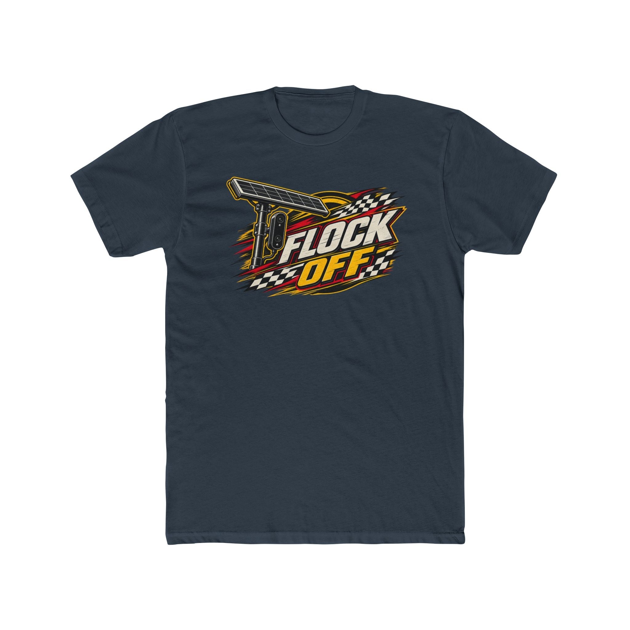 Flock Off Surveillance Camera T-Shirt | Privacy Is Freedom Edition | Anti-Surveillance Patriotic Tee - PatriotDepot.com