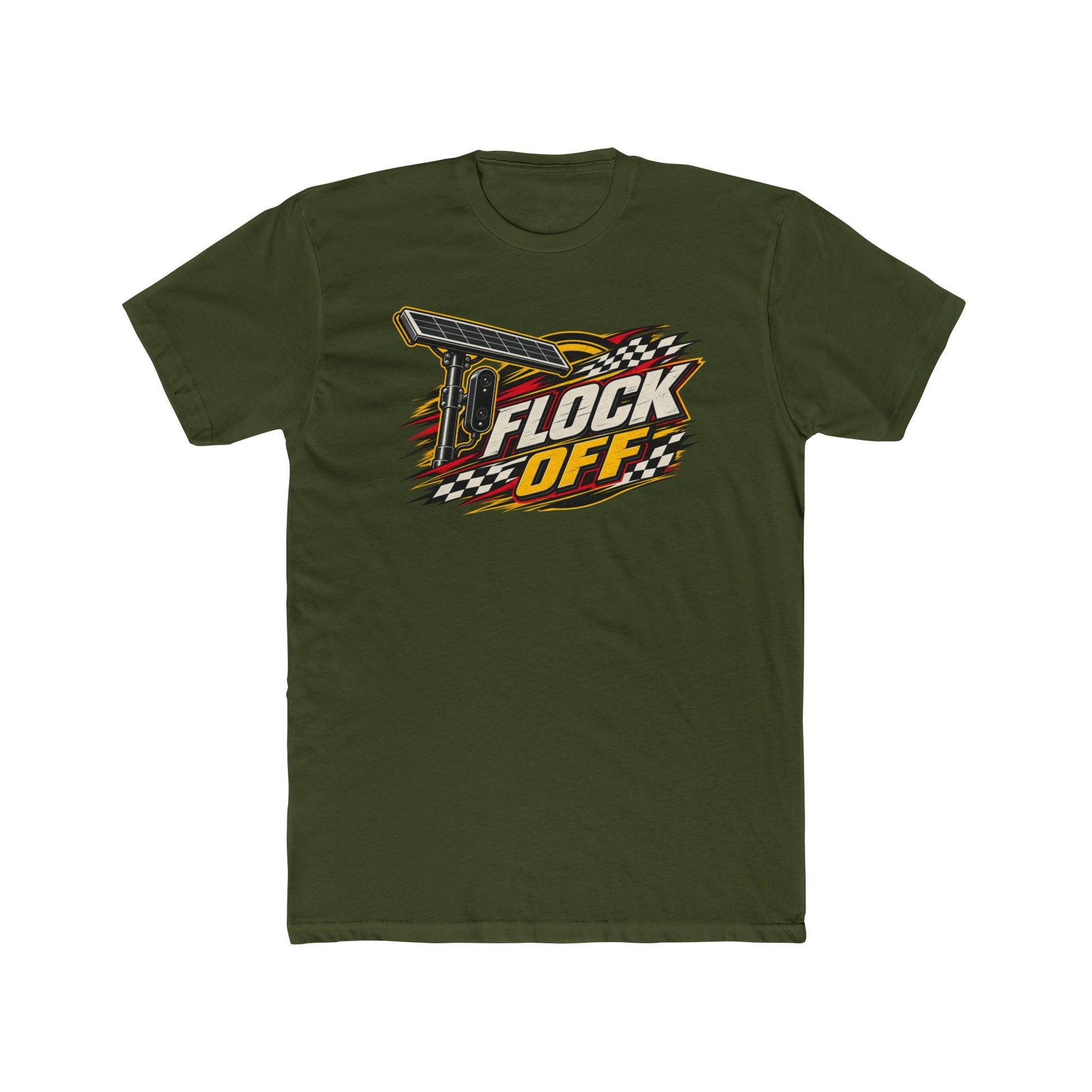 Flock Off Surveillance Camera T-Shirt | Privacy Is Freedom Edition | Anti-Surveillance Patriotic Tee - PatriotDepot.com