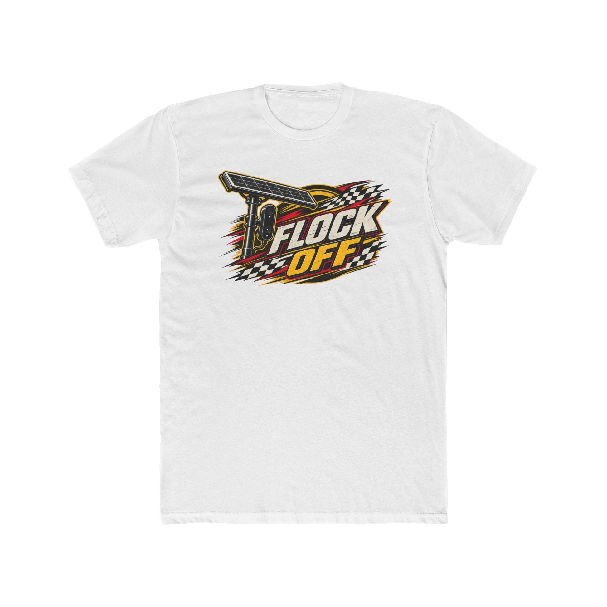 Flock Off Surveillance Camera T-Shirt | Privacy Is Freedom Edition | Anti-Surveillance Patriotic Tee - PatriotDepot.com