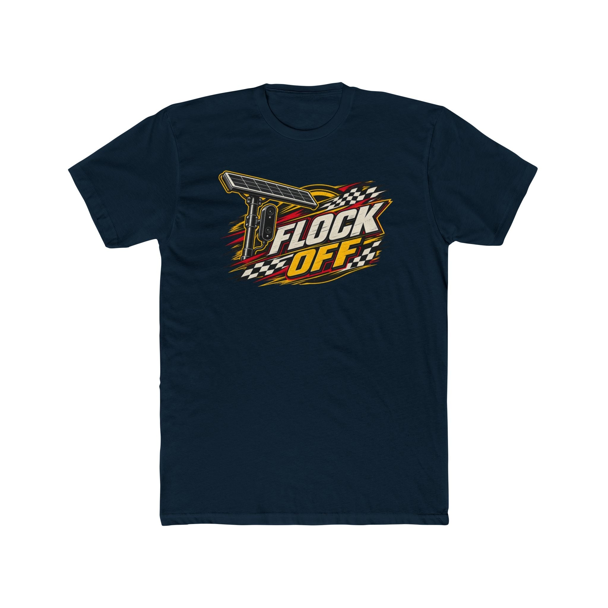 Flock Off Surveillance Camera T-Shirt | Privacy Is Freedom Edition | Anti-Surveillance Patriotic Tee - PatriotDepot.com