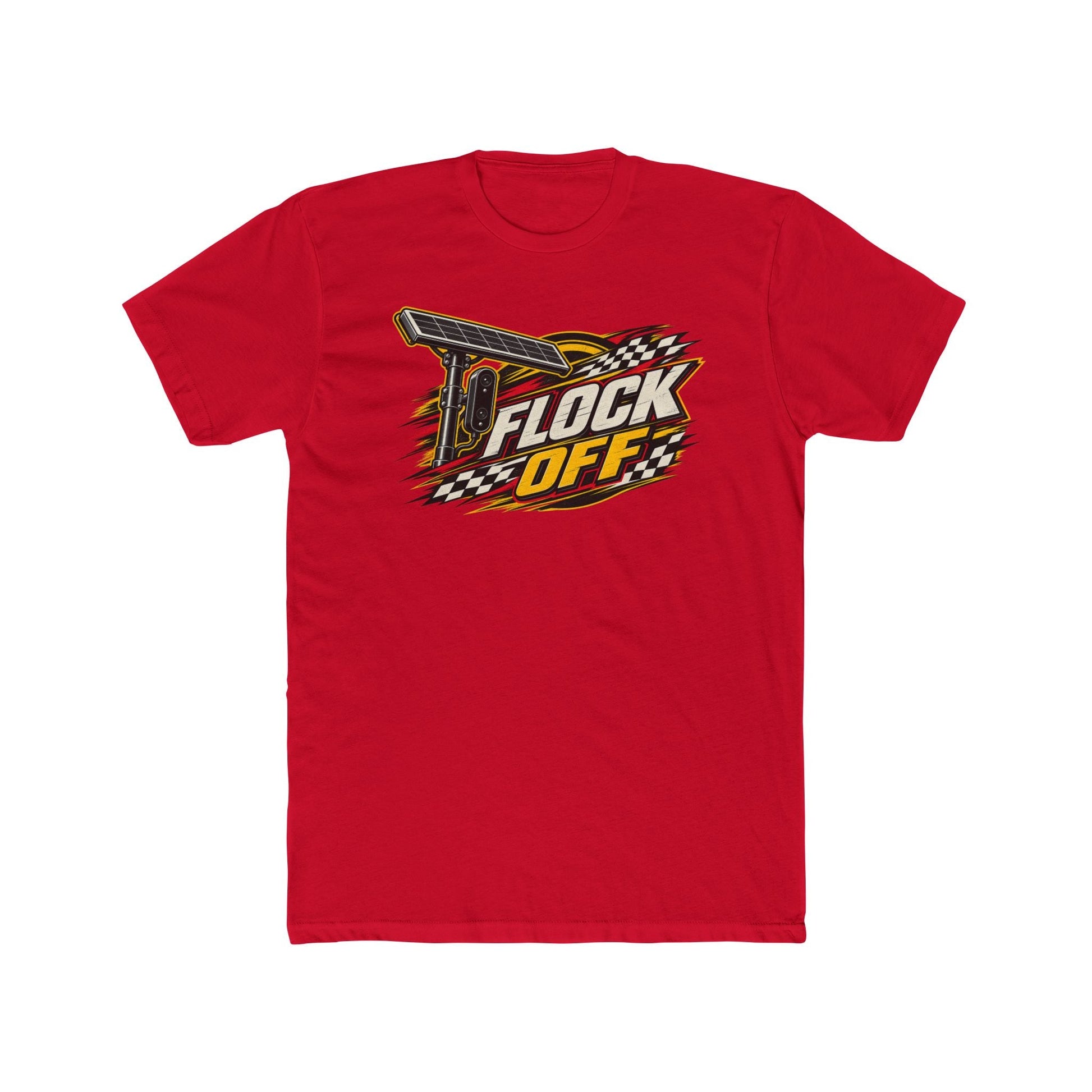 Flock Off Surveillance Camera T-Shirt | Privacy Is Freedom Edition | Anti-Surveillance Patriotic Tee - PatriotDepot.com