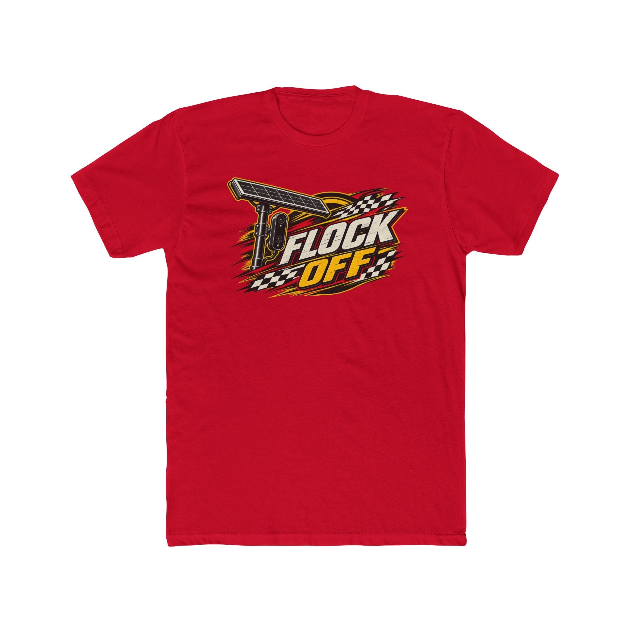 Flock Off Surveillance Camera T-Shirt | Privacy Is Freedom Edition | Anti-Surveillance Patriotic Tee - PatriotDepot.com
