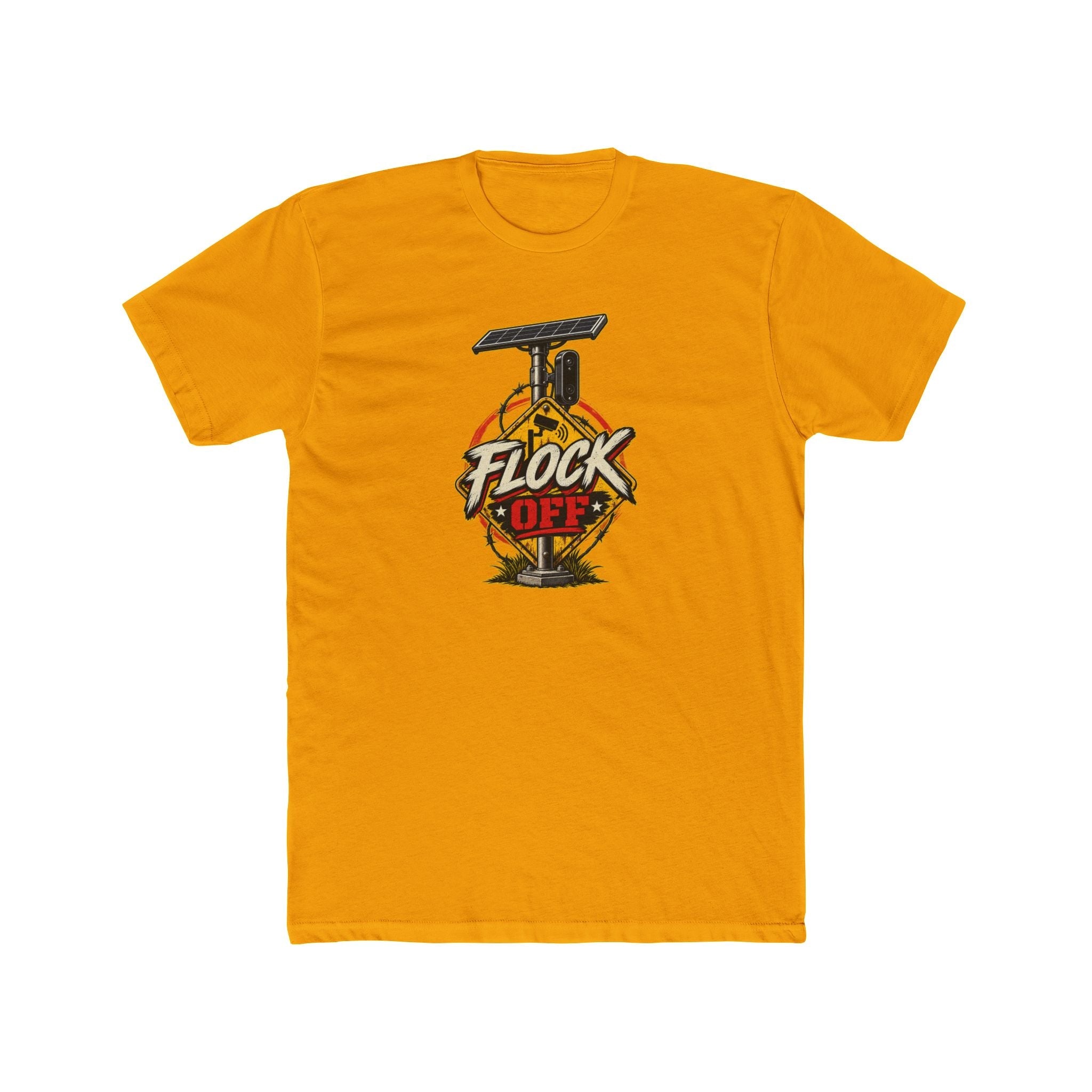 Flock Off Surveillance Camera T-Shirt | Stop Government Spying | Anti-Surveillance Patriotic Tee - PatriotDepot.com