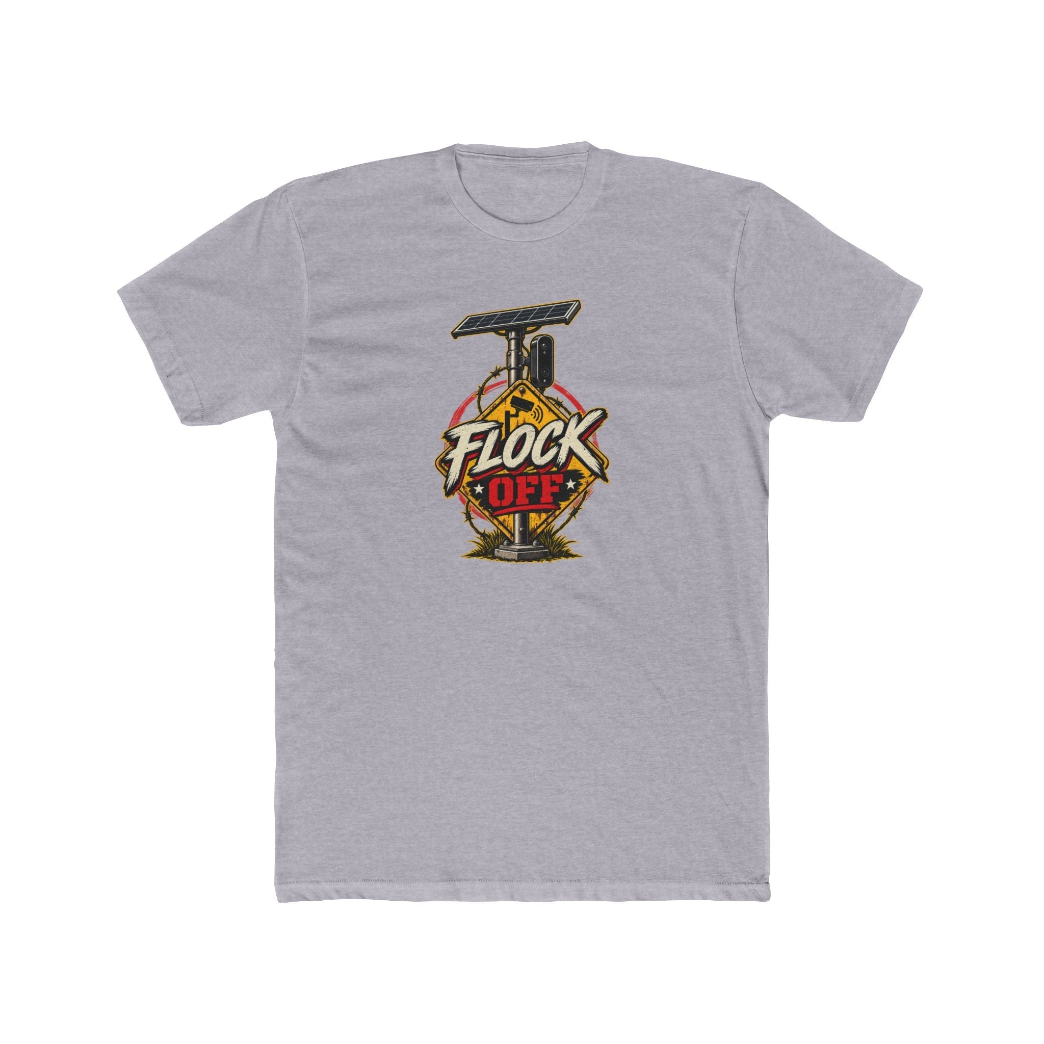 Flock Off Surveillance Camera T-Shirt | Stop Government Spying | Anti-Surveillance Patriotic Tee - PatriotDepot.com