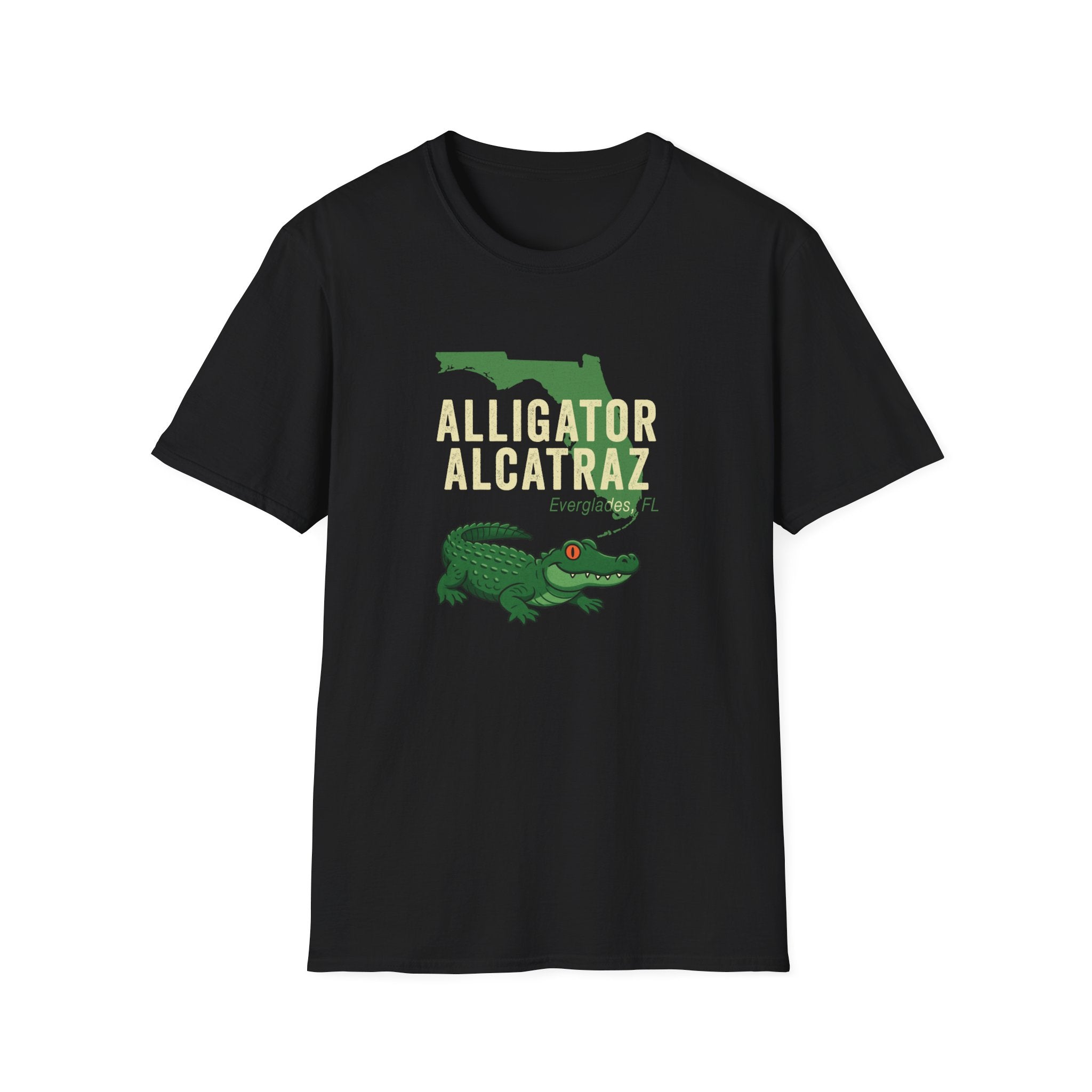 Florida Alligator Alcatraz Softstyle T-Shirt - PatriotDepot.com