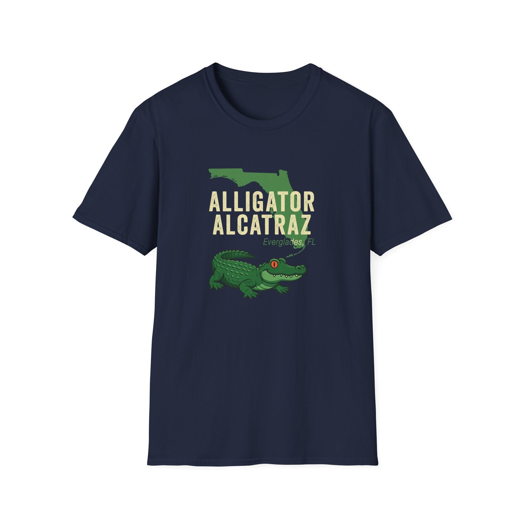 Florida Alligator Alcatraz Softstyle T-Shirt - PatriotDepot.com
