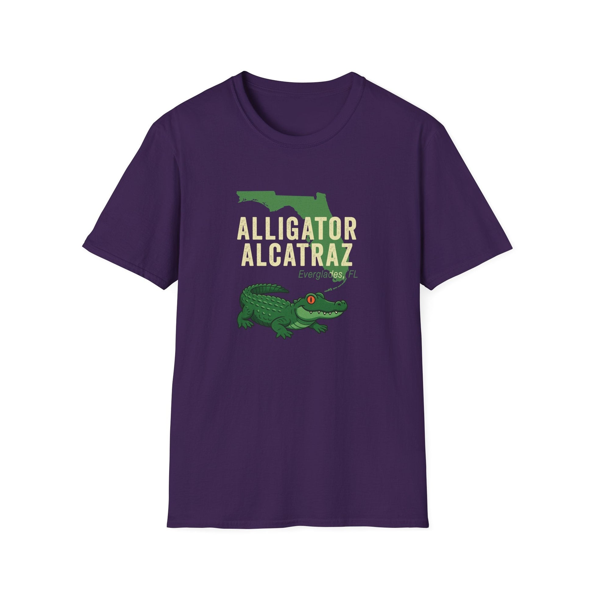 Florida Alligator Alcatraz Softstyle T-Shirt - PatriotDepot.com